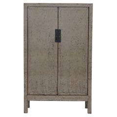 Wabi Sabi High Cabinet in Aged Grey Patina, China (Shanxi), Early 20th Century