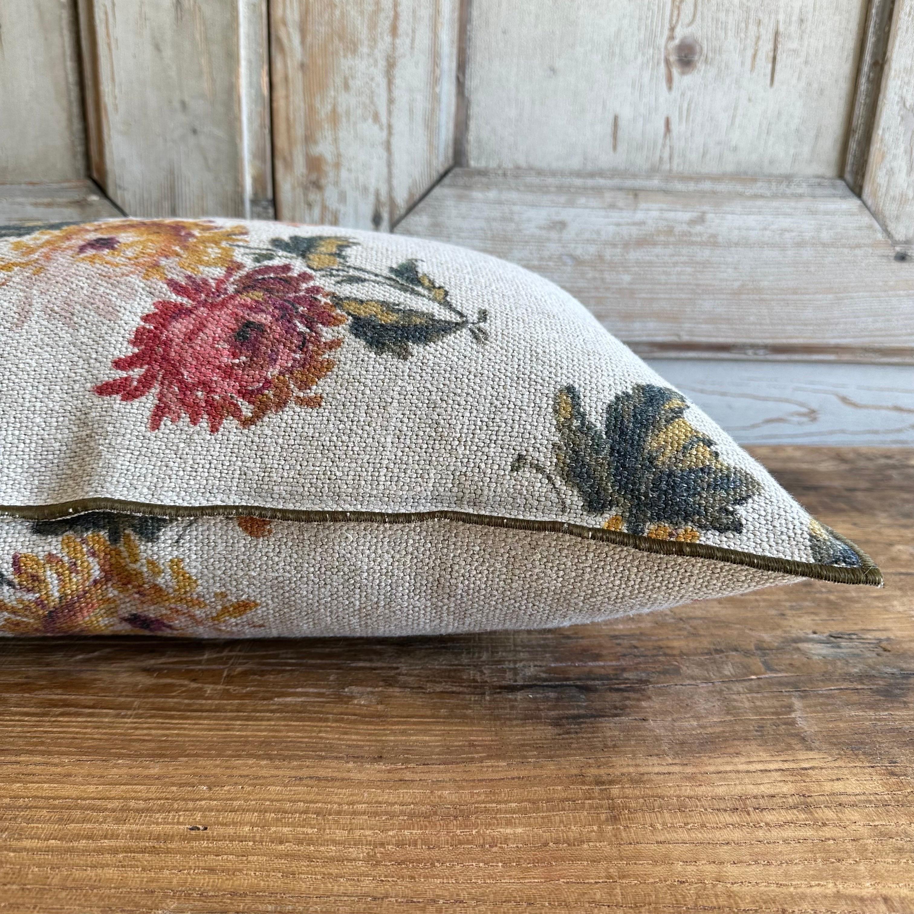 Wabi Sabi Imperial Bouquet Linen Pillow Cover In New Condition For Sale In Brea, CA