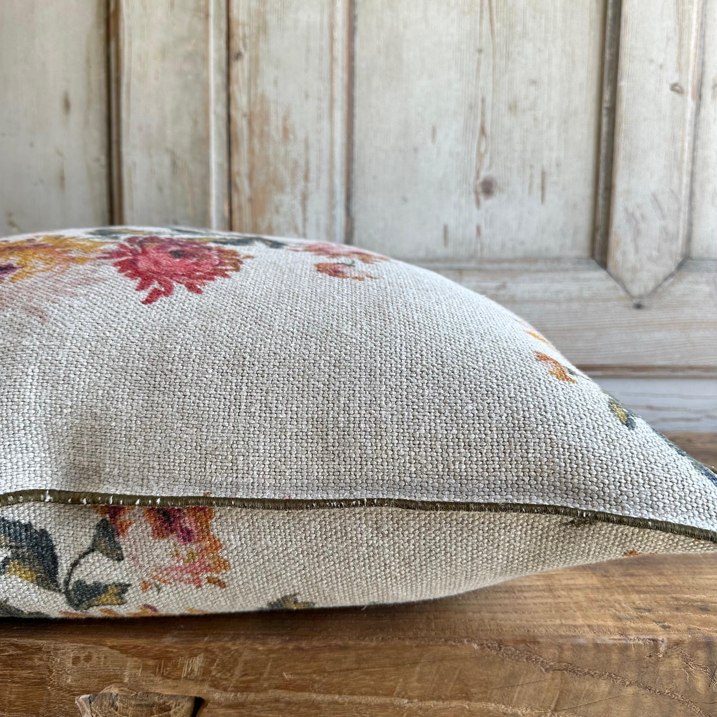 Wabi Sabi Imperial Bouquet Linen Pillow Cover 1