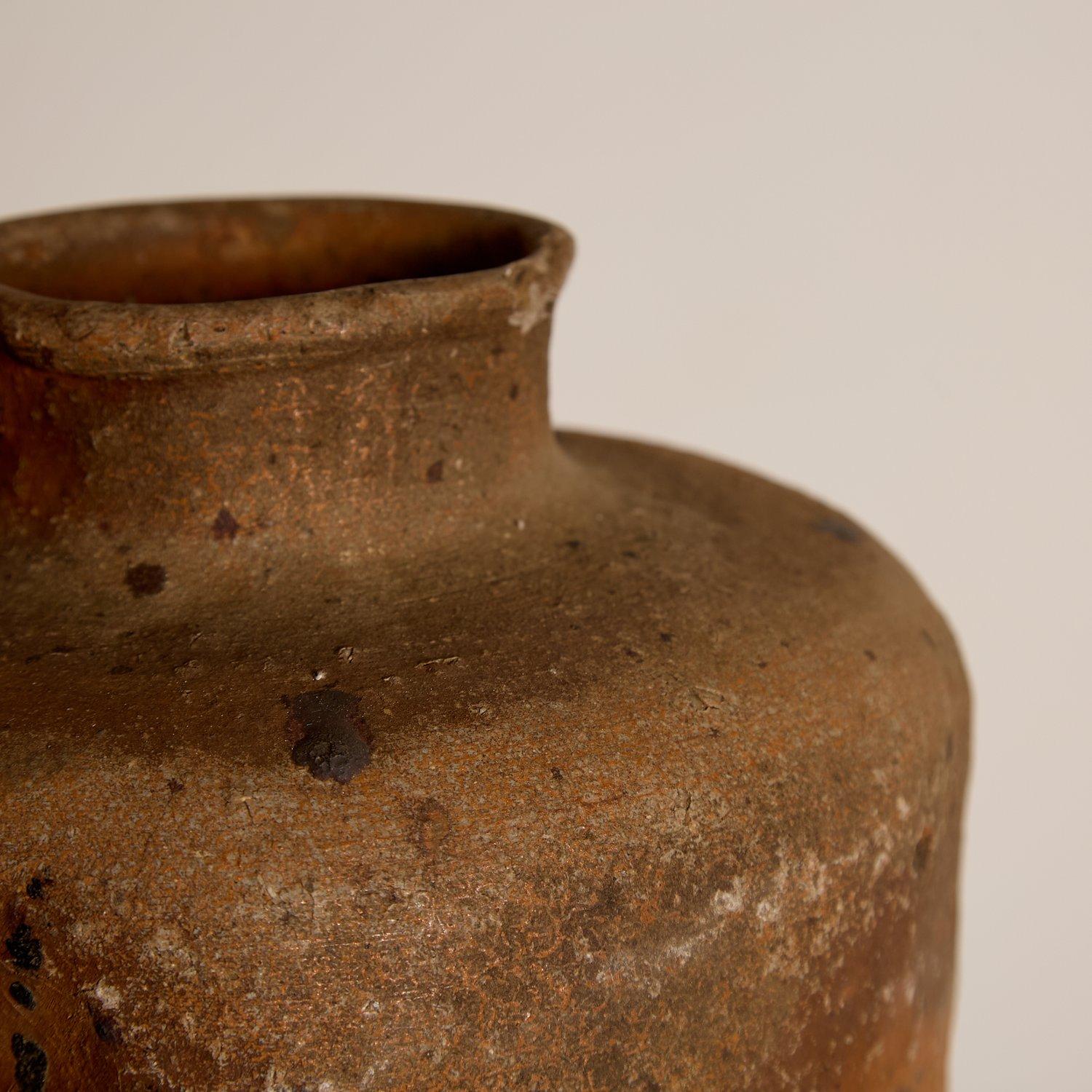 Jarrón de gres japonés Wabi Sabi, Kasama, años 60 Glaseado en venta