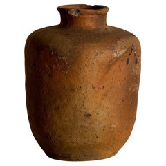 Wabi Sabi Japanische Steingutvase, Kasama, 1960er Jahre