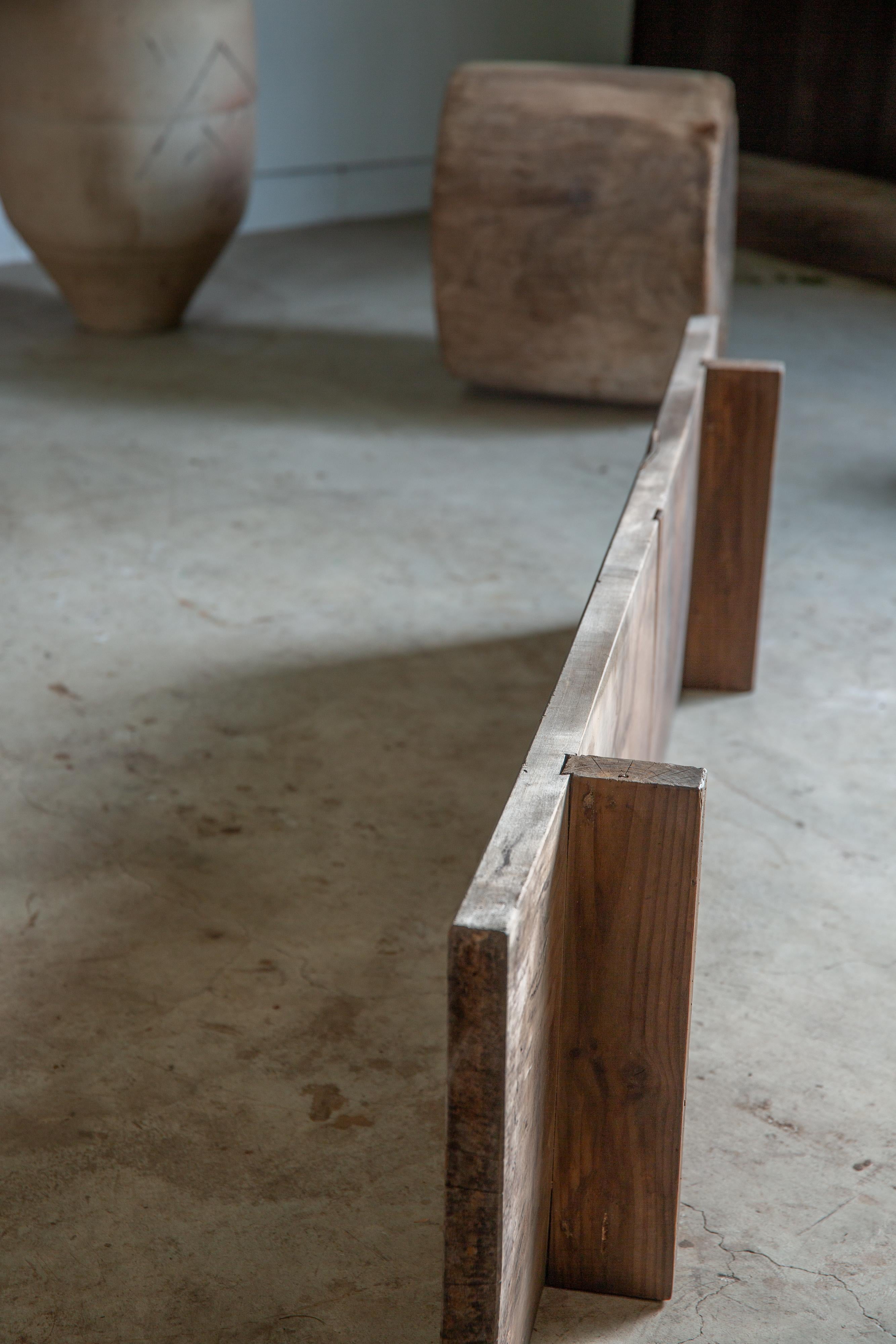 wabi sabi long low table, primitive coffee table - Japanese antique furniture 5