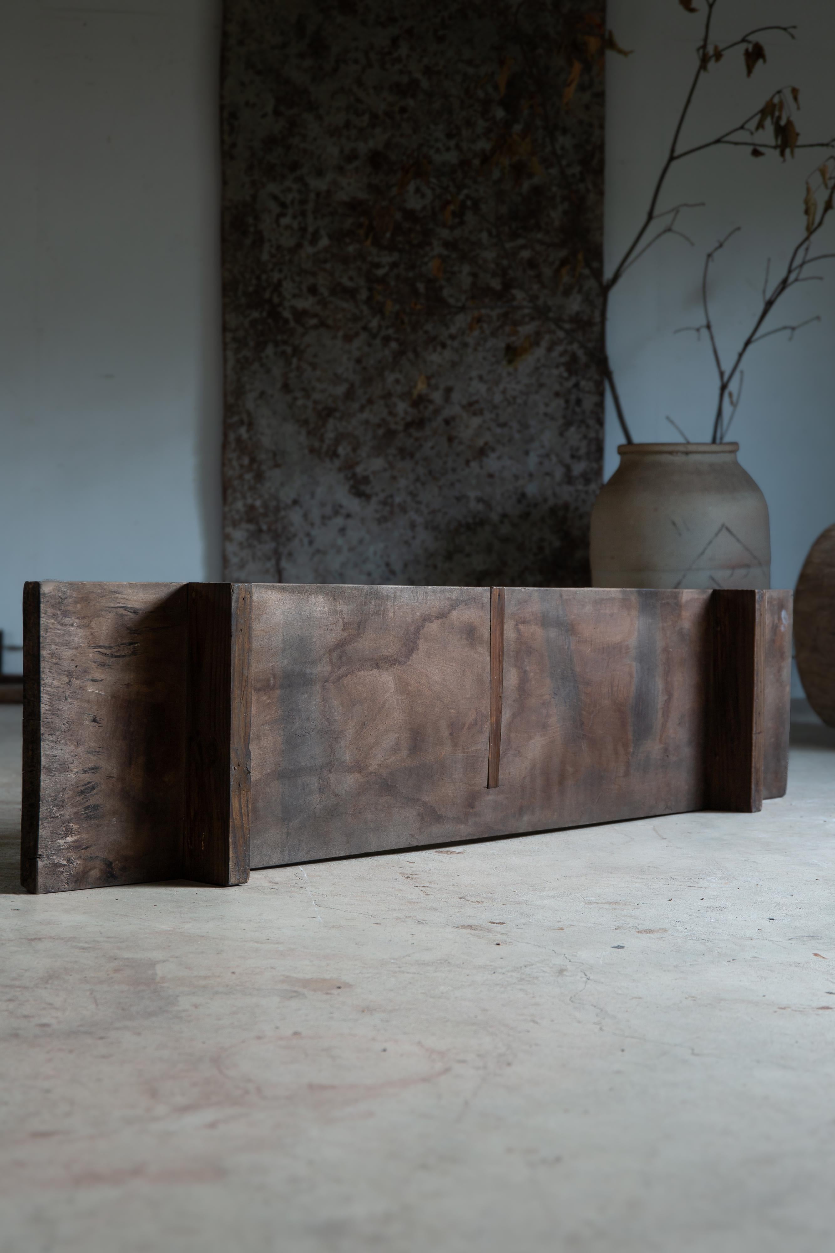 wabi sabi long low table, primitive coffee table - Japanese antique furniture 3