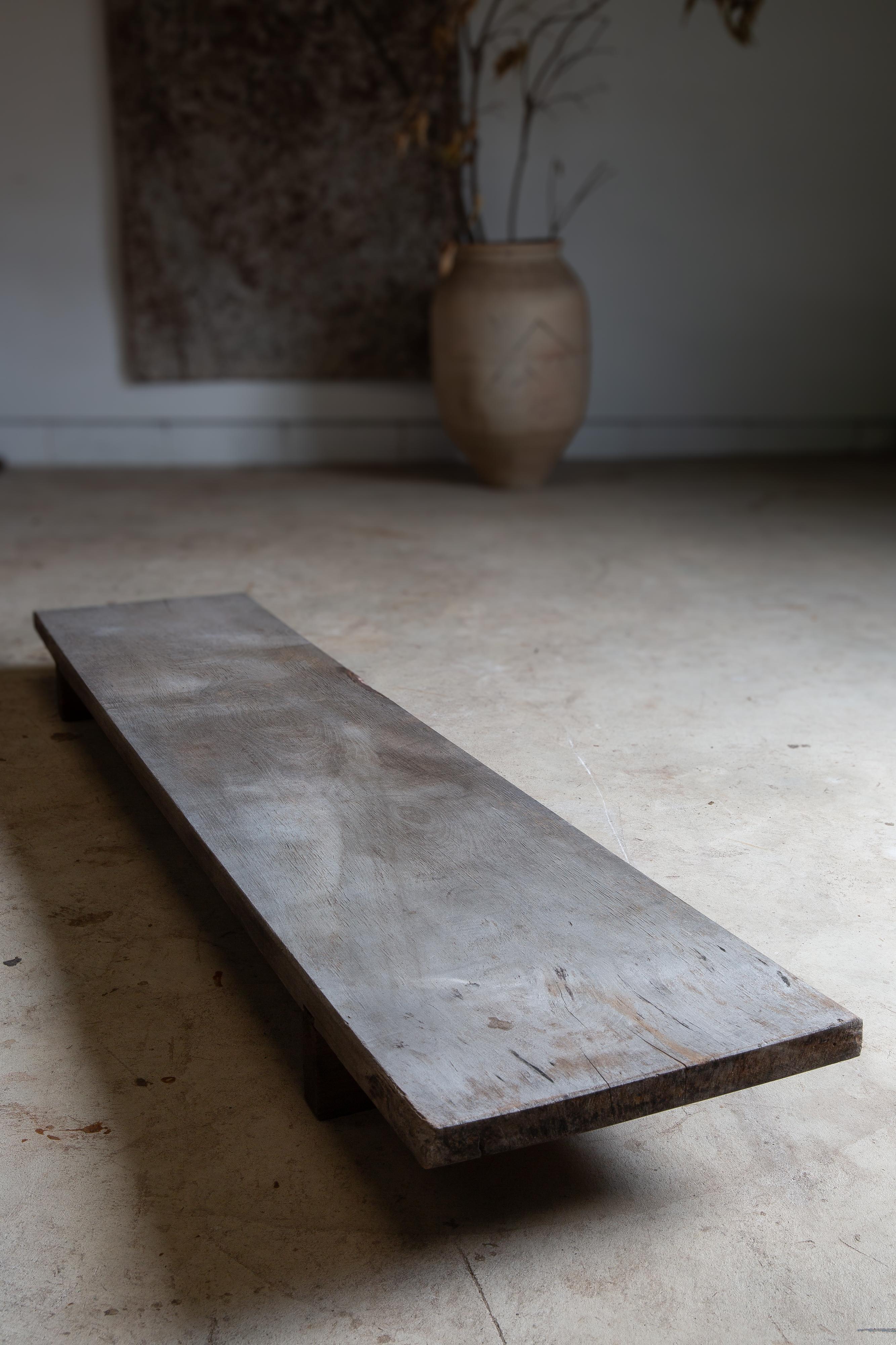 20th Century wabi sabi long low table, primitive coffee table - Japanese antique furniture