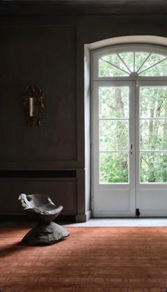 Sedia da sala minimalista in rovere Wabi Sabi, design francese d'epoca, 1920