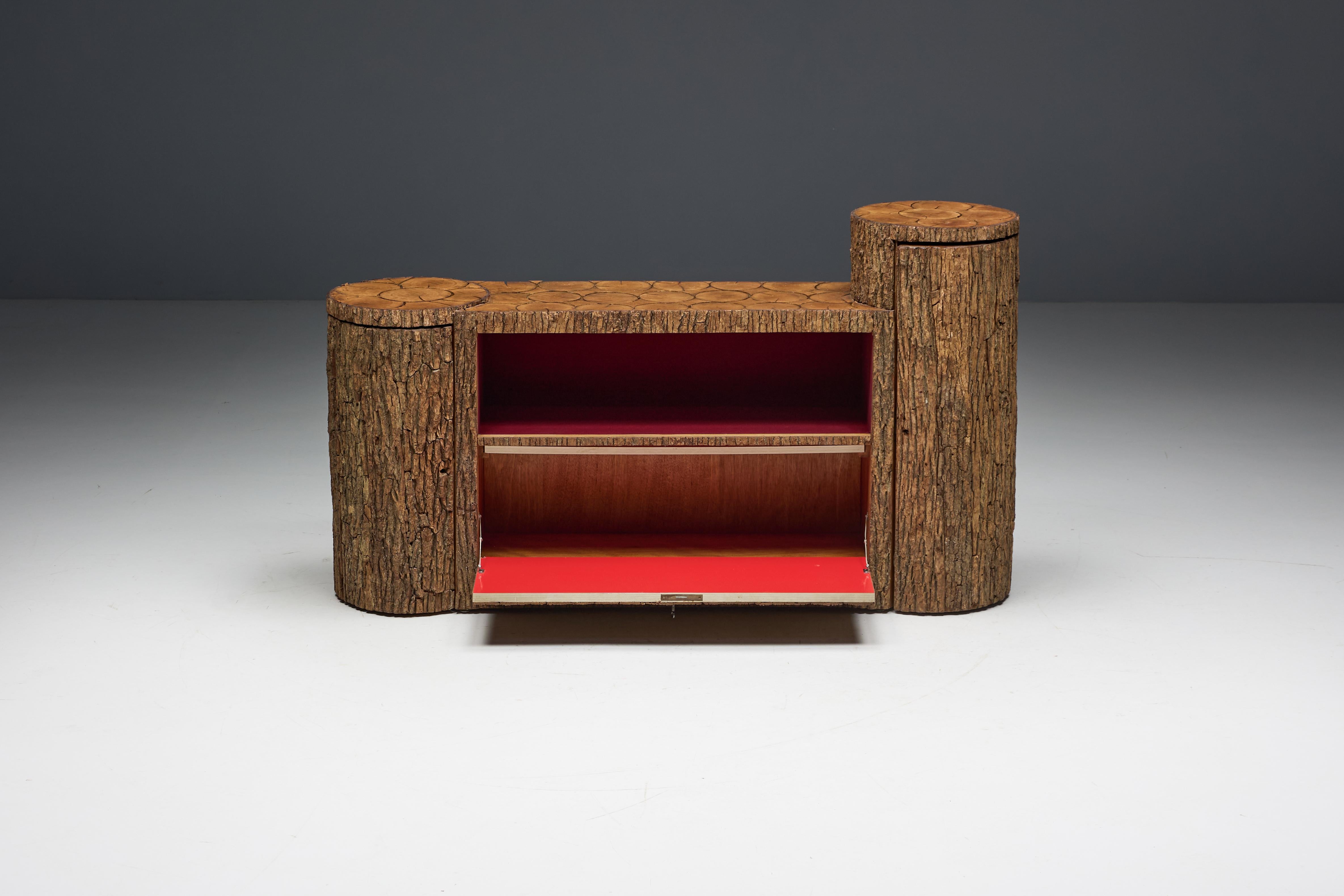 Wabi Sabi Monoxylite Credenza, Switzerland, 1950s 8