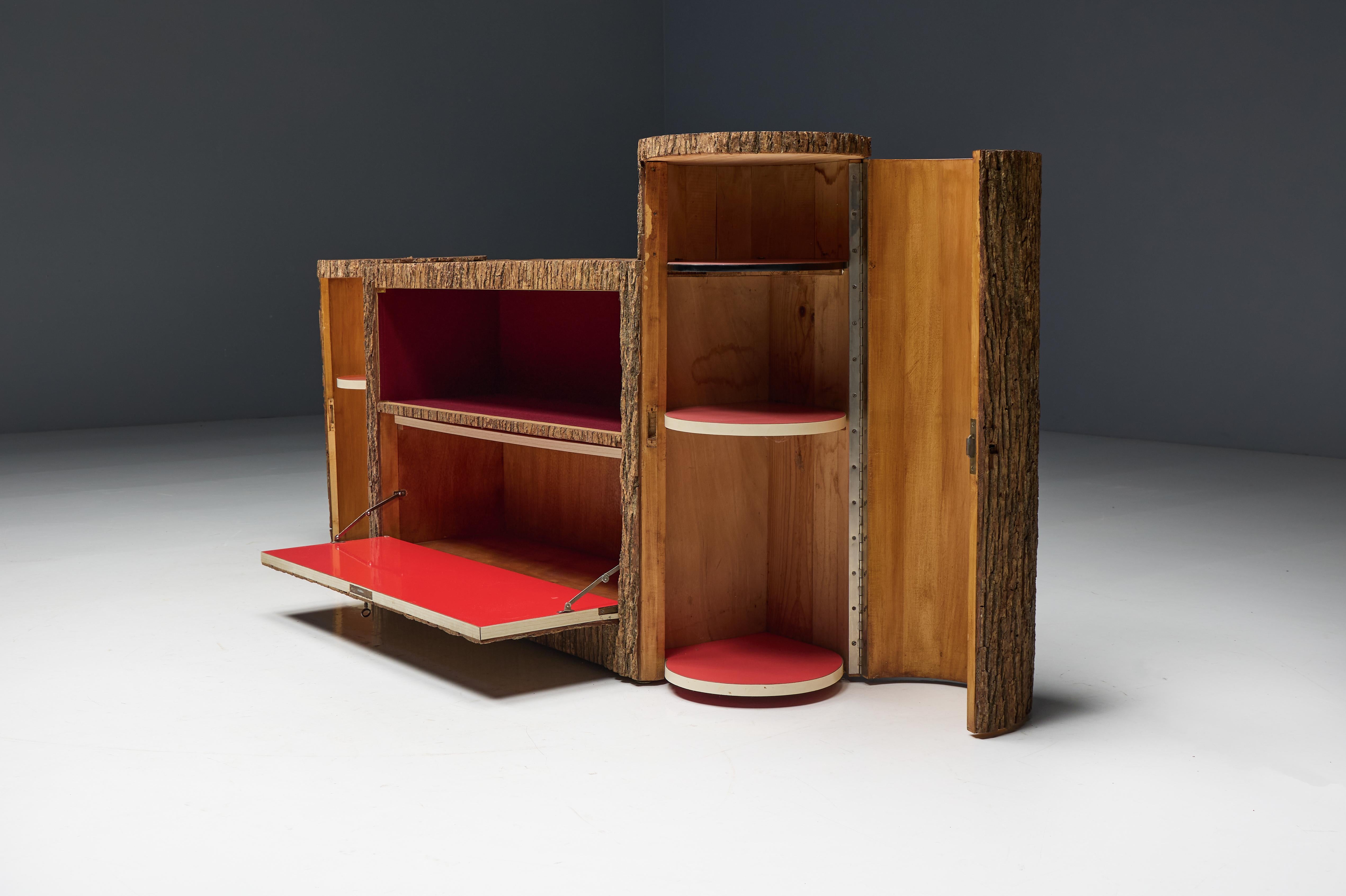 Wabi Sabi Monoxylite Credenza, Switzerland, 1950s 9