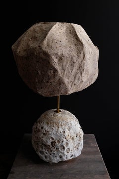 Lámpara de luna Wabi-Sabi - Decoración artesanal para interiores tranquilos y minimalistas