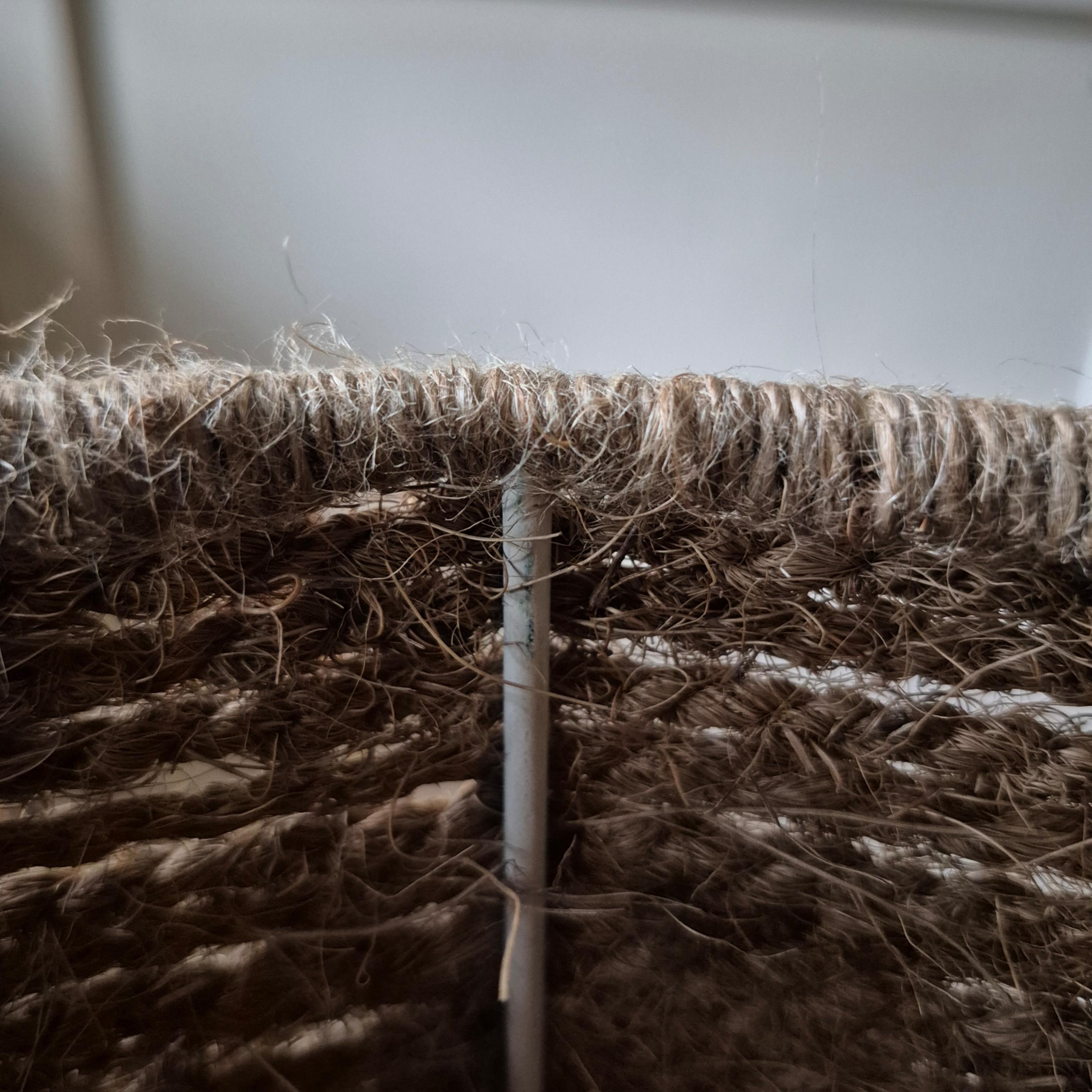 Wabi sabi natural fiber floor lamp, Denmark 1960s For Sale 5