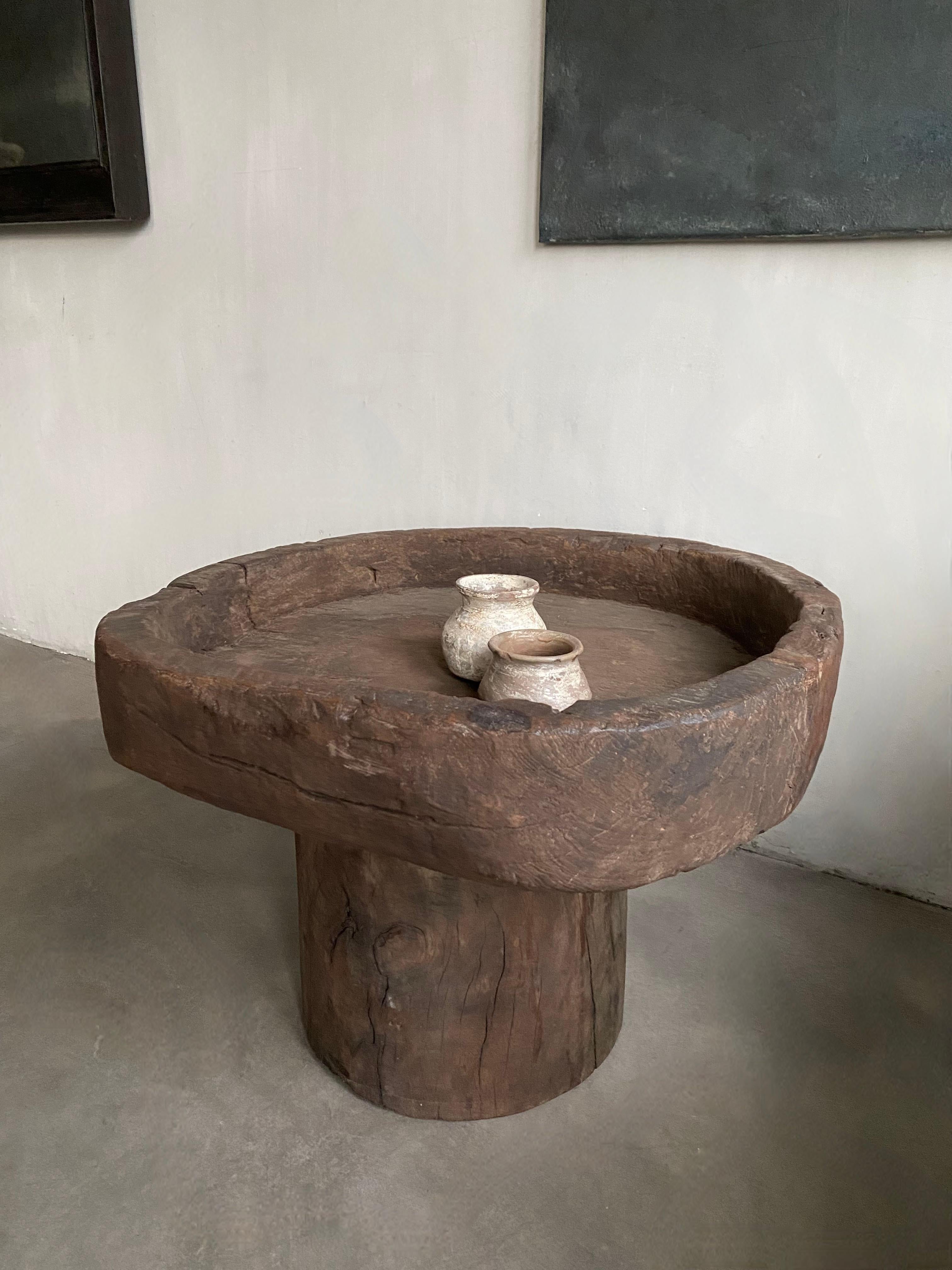 Chêne Table d'appoint en chêne Wabi Sabi