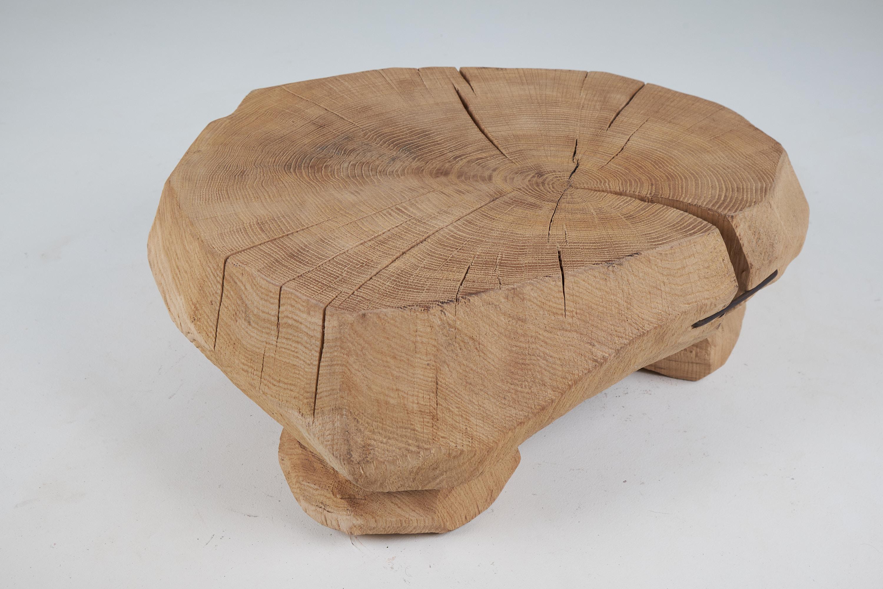Wabi-Sabi-Beistelltisch aus Eiche, natürlich und umweltfreundlich, Logniture 11