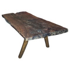 Wabi sabi one piece top tripod coffee table, France 1950s