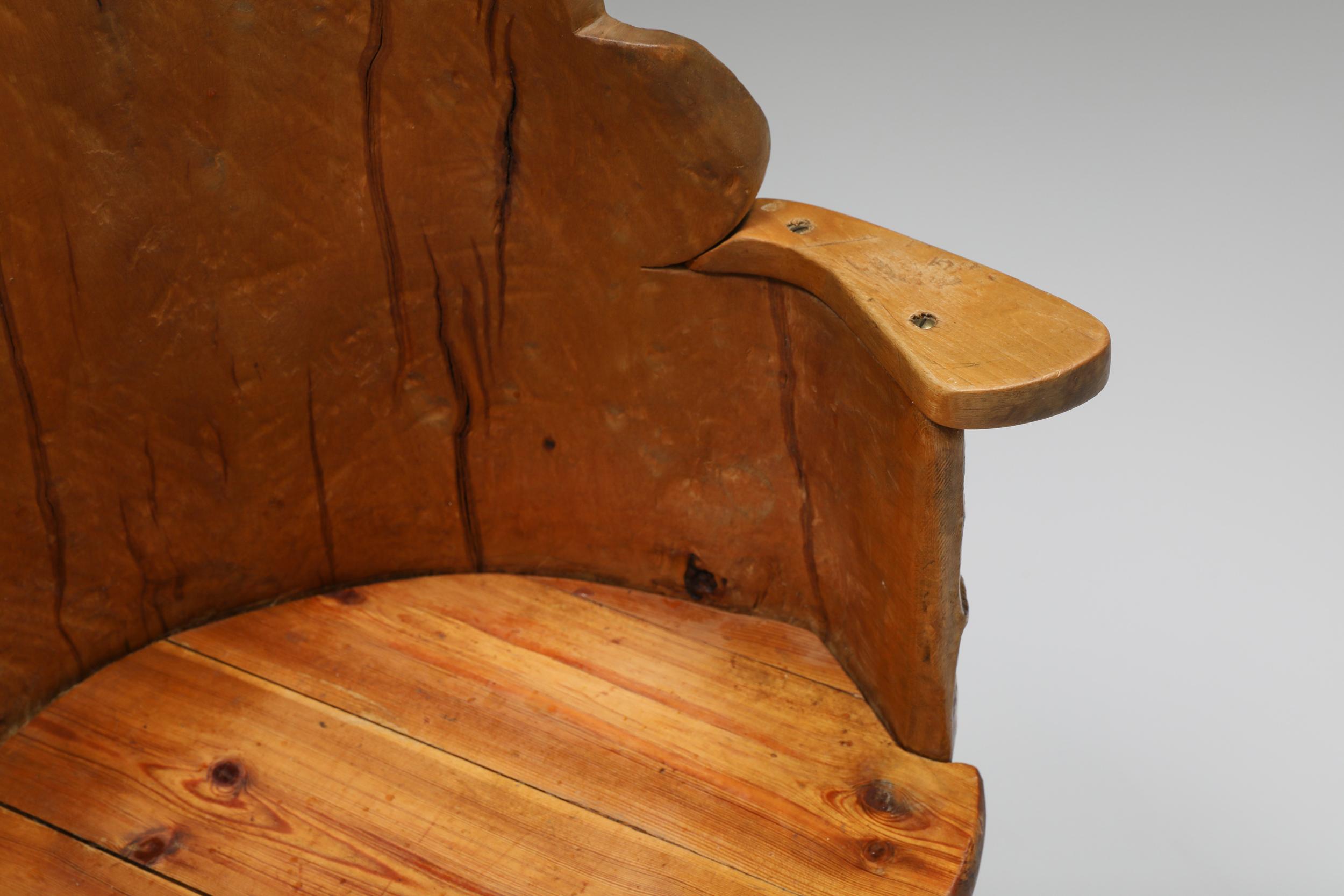 Mid-19th Century Wabi-Sabi Organic Wooden Chair