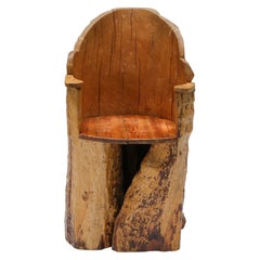 Chaise en bois organique Wabi-Sabi