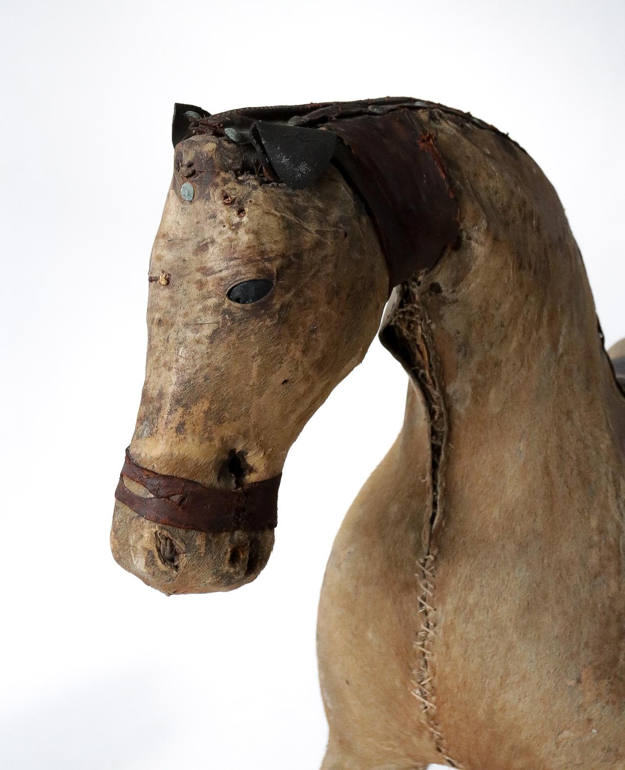 Wabi Sabi Perfect Imperfect 19th Century French Horse Real Horseskin For Sale 3