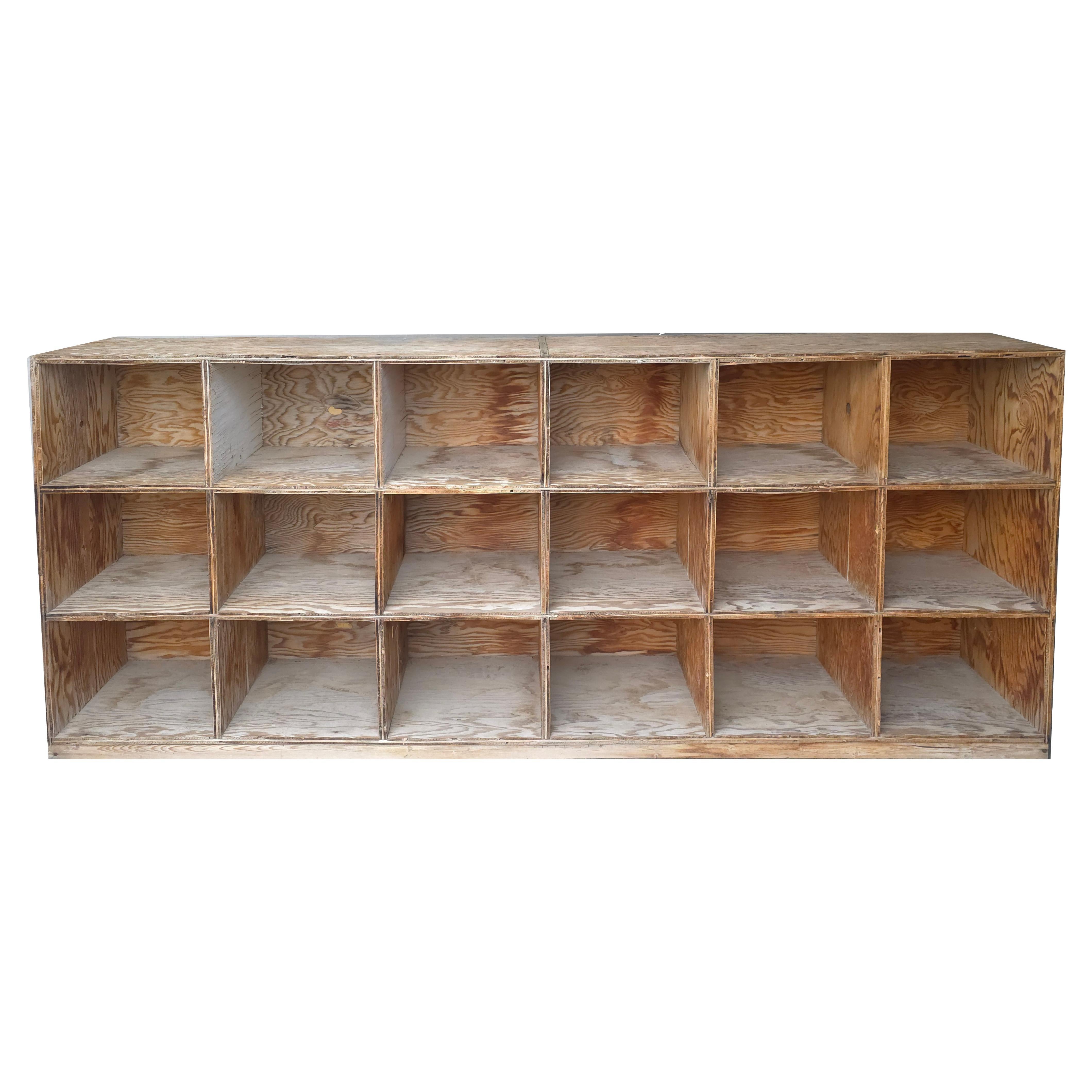 Wabi Sabi Pigeon Hole 18 Cubby Vintage Workshop Cabinet