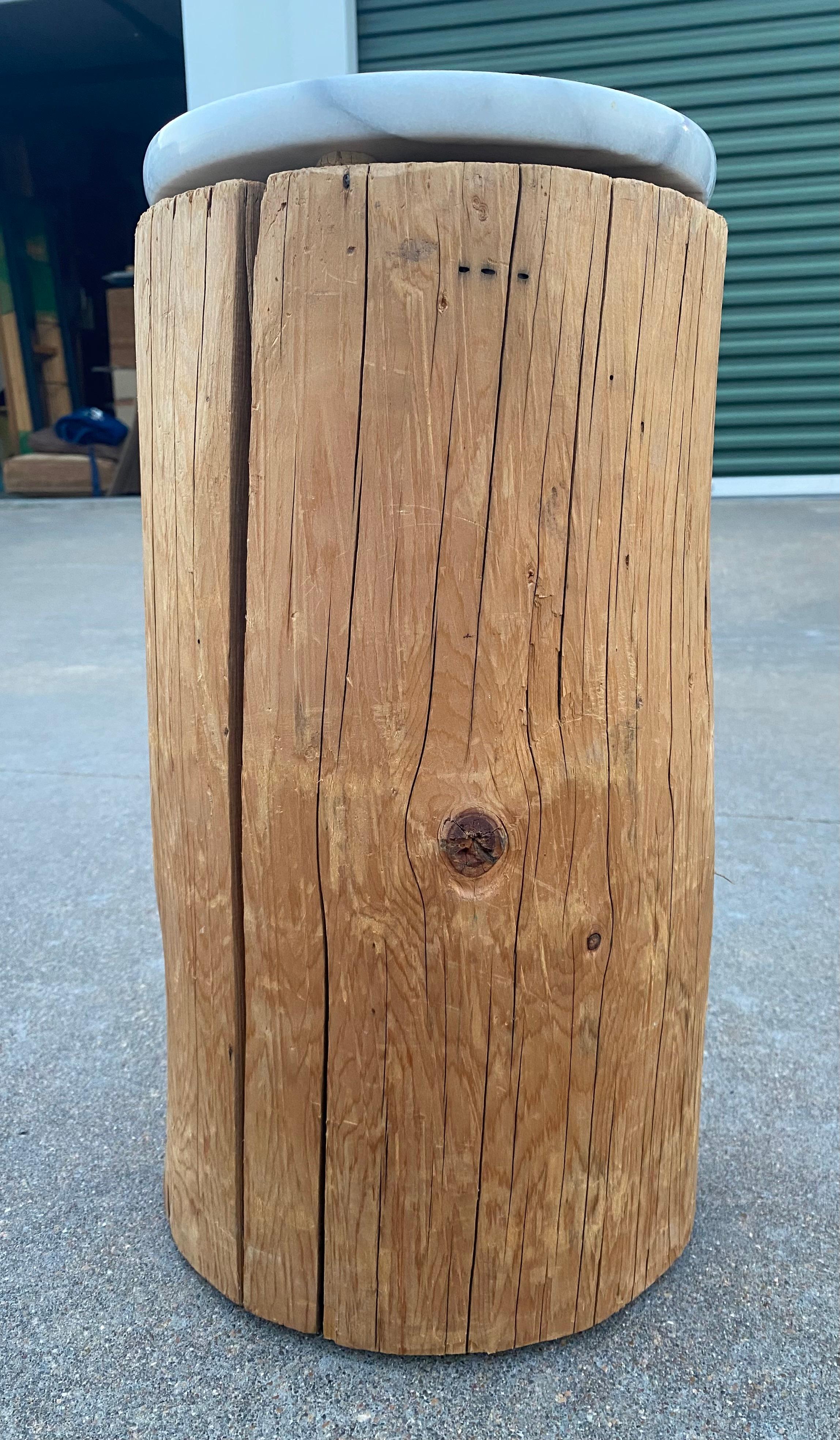 Table à boire Sabi Pine + Marbre Wabi Sabi en vente 1