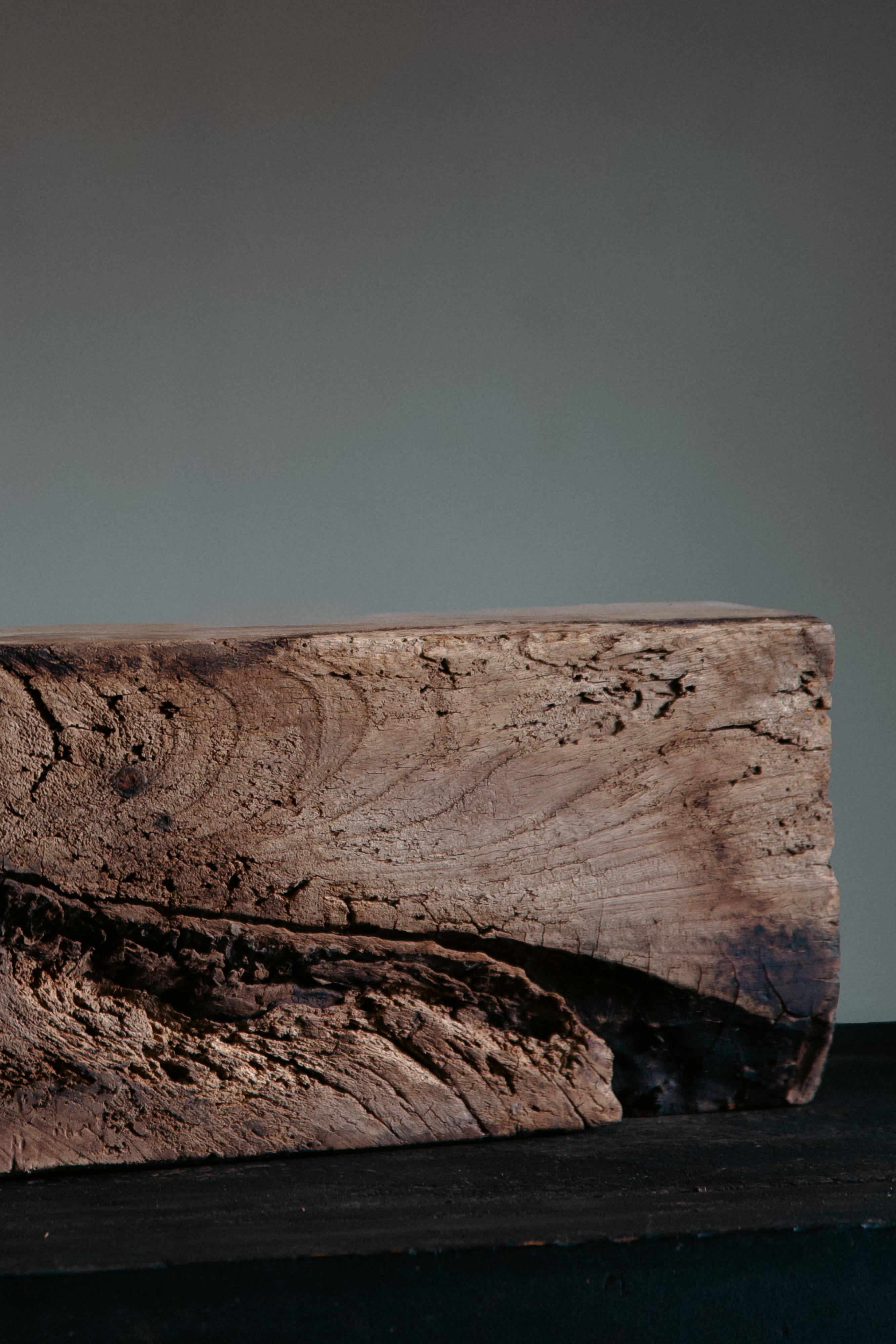 scultura in legno giapponese rustica wabi sabi, espositore astratto Dai, bonsai in vendita 9