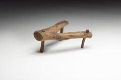 Wabi Sabi Primitive Tripod Stool, France, 18th Century