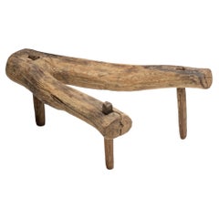 Wabi Sabi Primitive Tripod Stool, France, 18th Century