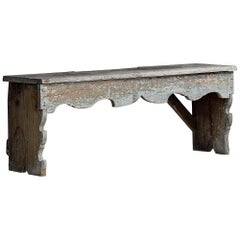 Wabi-Sabi, Primitive Wooden Bench with Great Patina