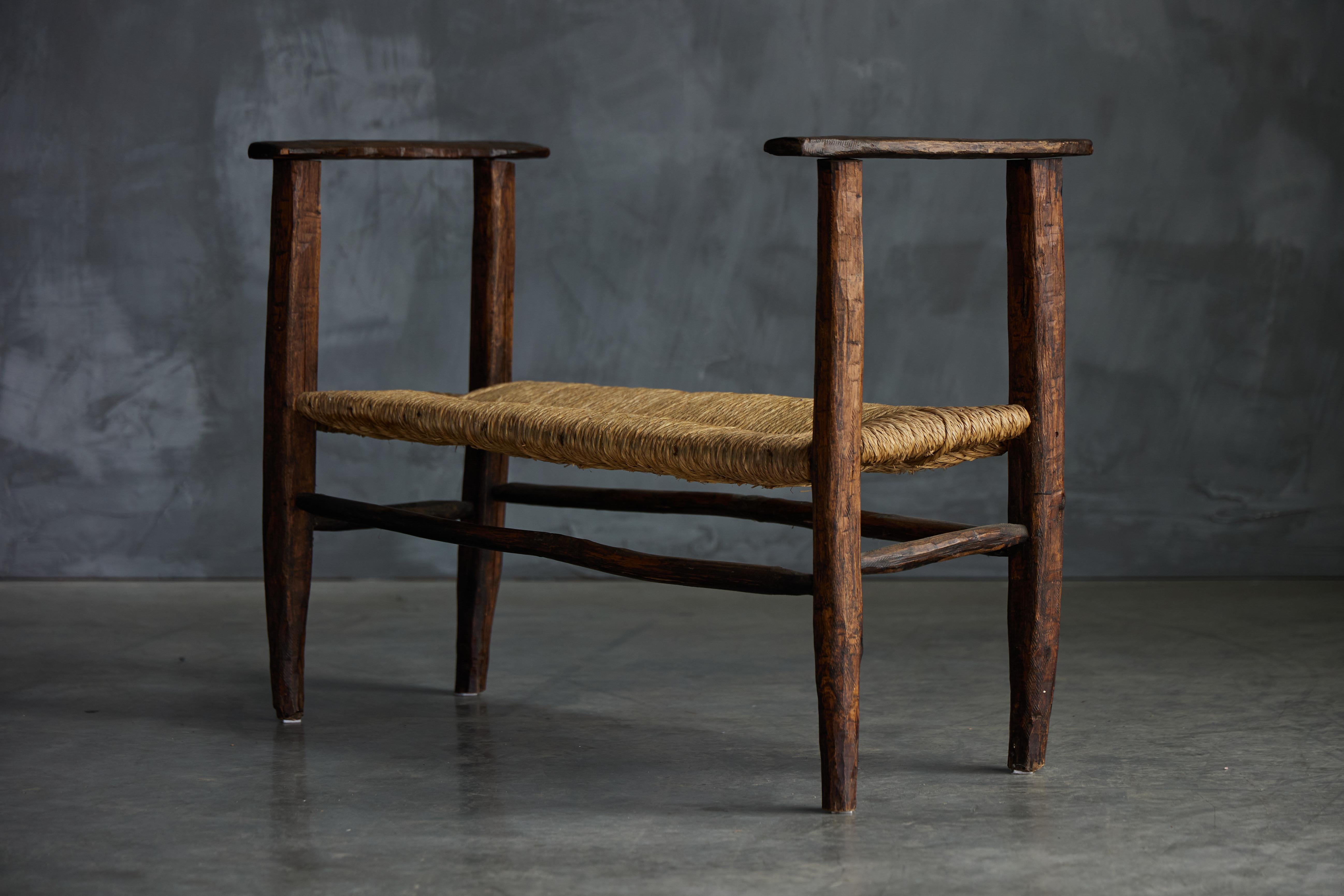 French Wabi Sabi Rustic Bench, France, 19th Century For Sale