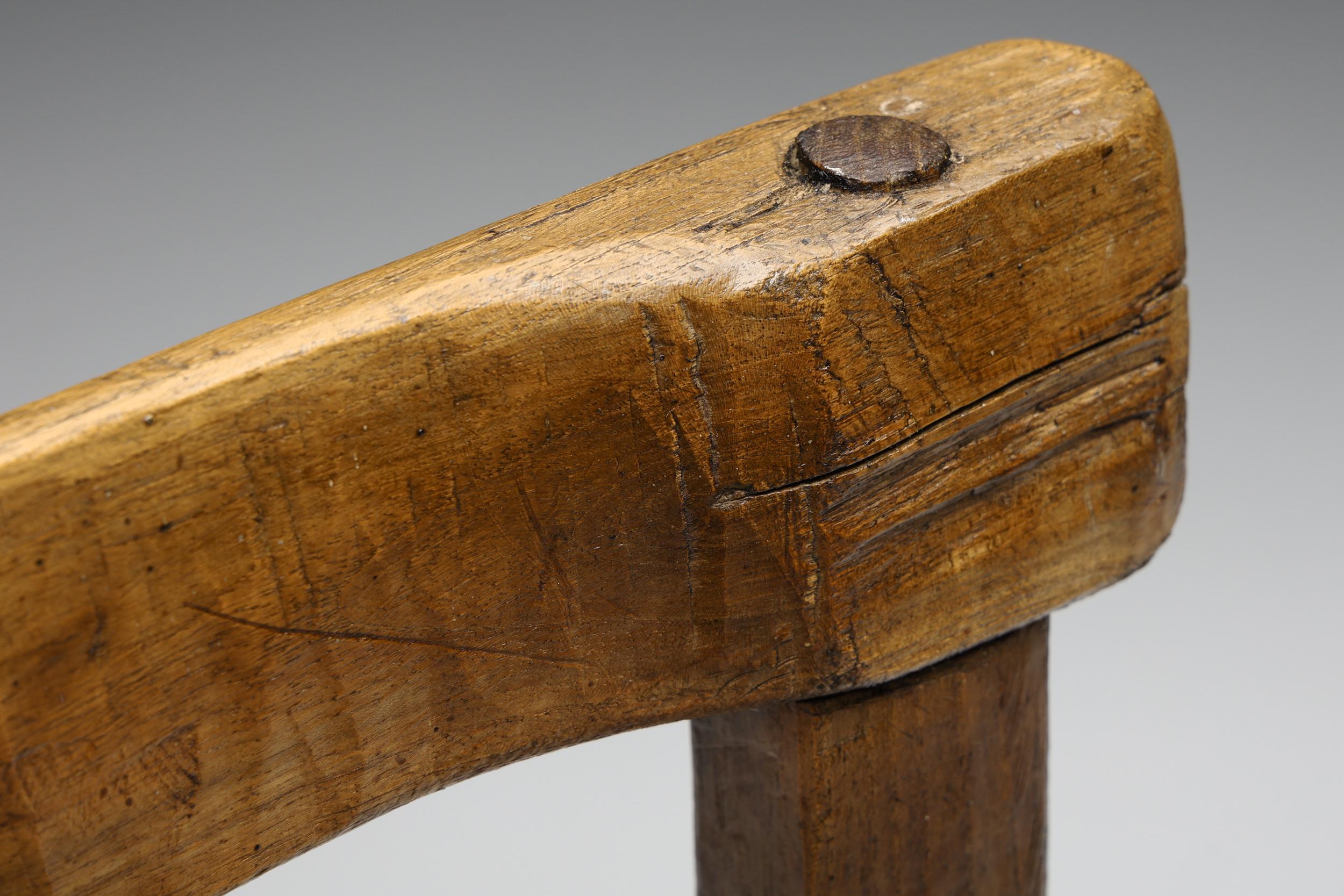 Wabi-Sabi Rustic Cord Arm Chair, 1940s 5