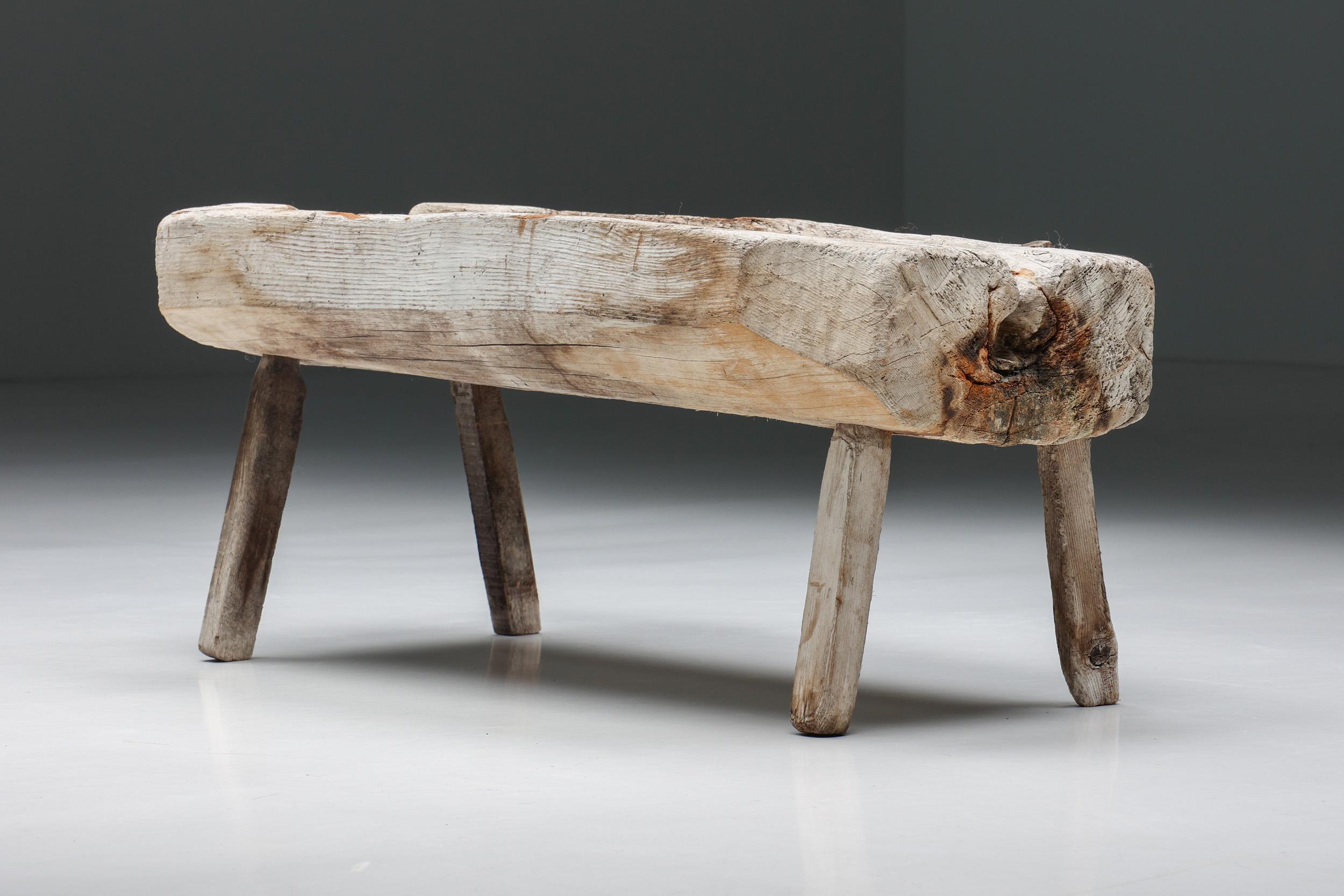 Rustikaler Trinkgefäß von Wabi Sabi, Frankreich, 1950er Jahre (Holz) im Angebot