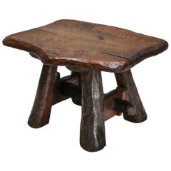 Wabi Sabi Rustic Side Table in Pine