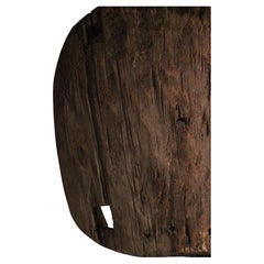 Wabi-Sabi Sculptural Assemblage: African Mitsogo Mask and Tofu grinder base