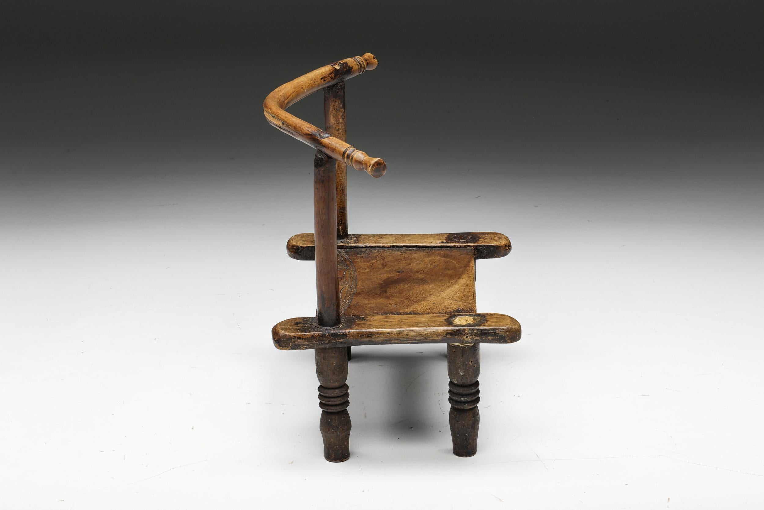 Wood Wabi-Sabi Sculptural Chair, France, 20th Century For Sale