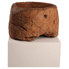 Wabi-Sabi sculptural, monumental Wooden Bowl, Indonesia late 19th century