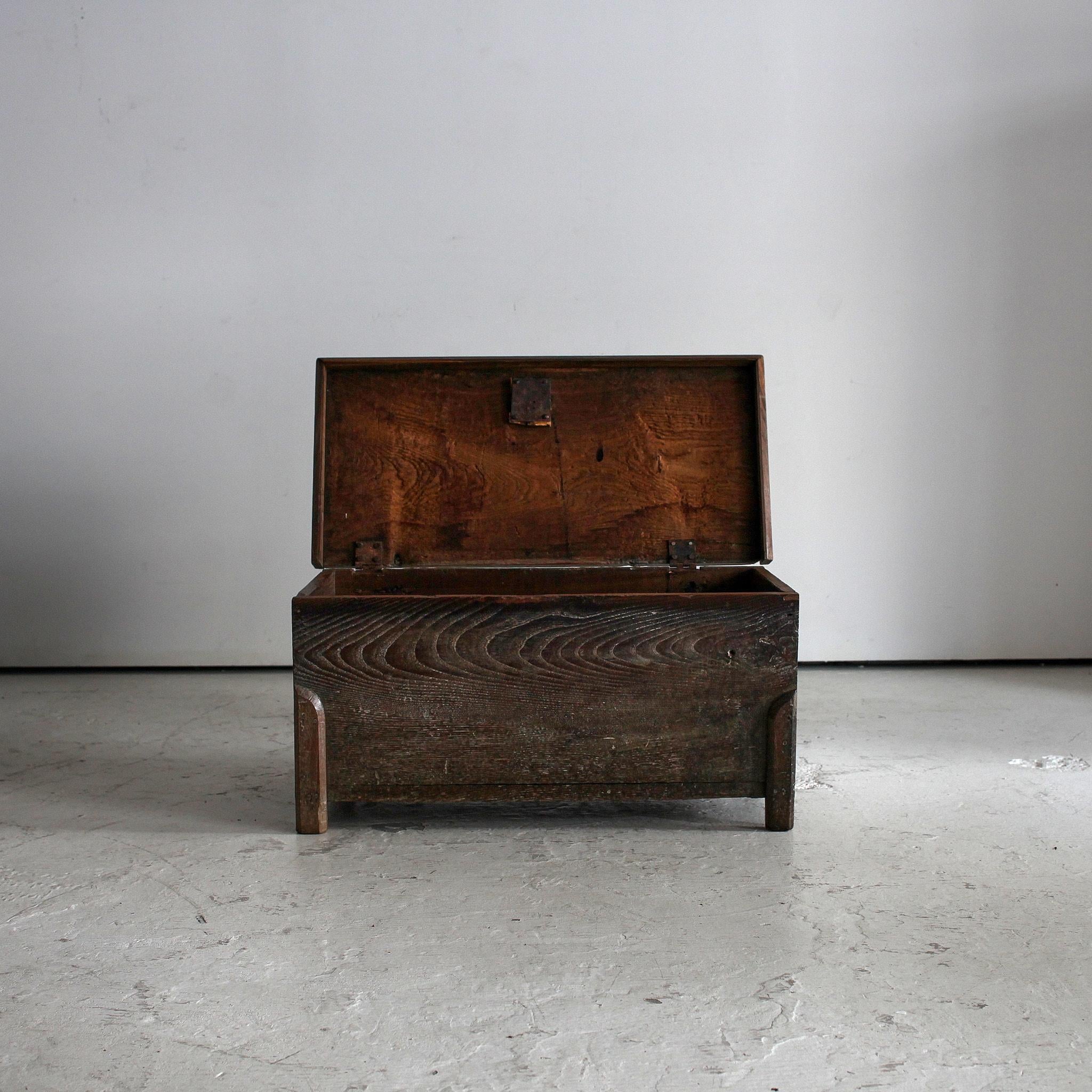 19th Century Wabi Sabi Small Scale Primitive Early 19Th C. Portuguese Coffer (1) For Sale