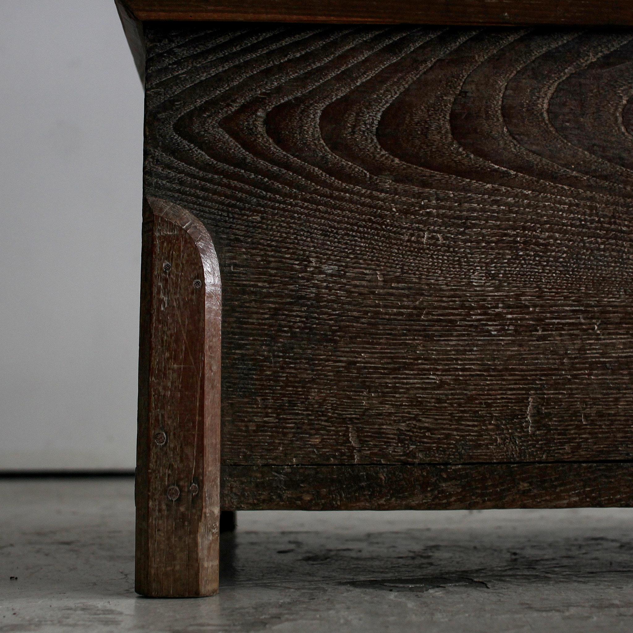 Wabi Sabi Small Scale Primitive Early 19Th C. Portuguese Coffer (1) For Sale 4
