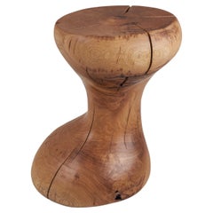 Wabi-Sabi, Solid Wood Sculptural Side Table, Original Contemporary Design, Leszy