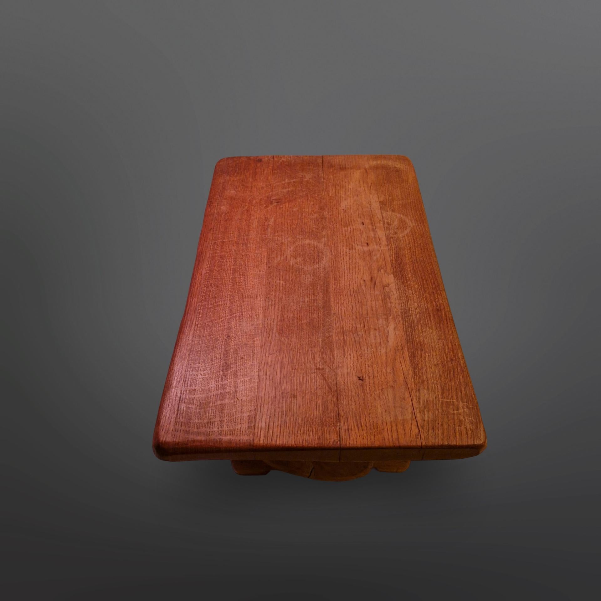 Wabi sabi solid wood side table, Netherlands 1960s In Good Condition For Sale In ECHT, NL