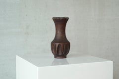 Wabi Sabi Style Vase in Carved Wood 1960s