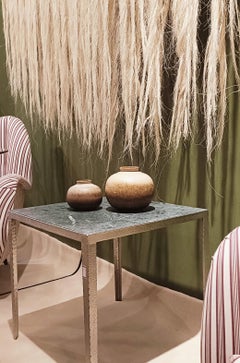 Pareja de jarrones de cerámica artística de Alemania Occidental de estilo Wabi Sabi, firmados Strehla, años 50