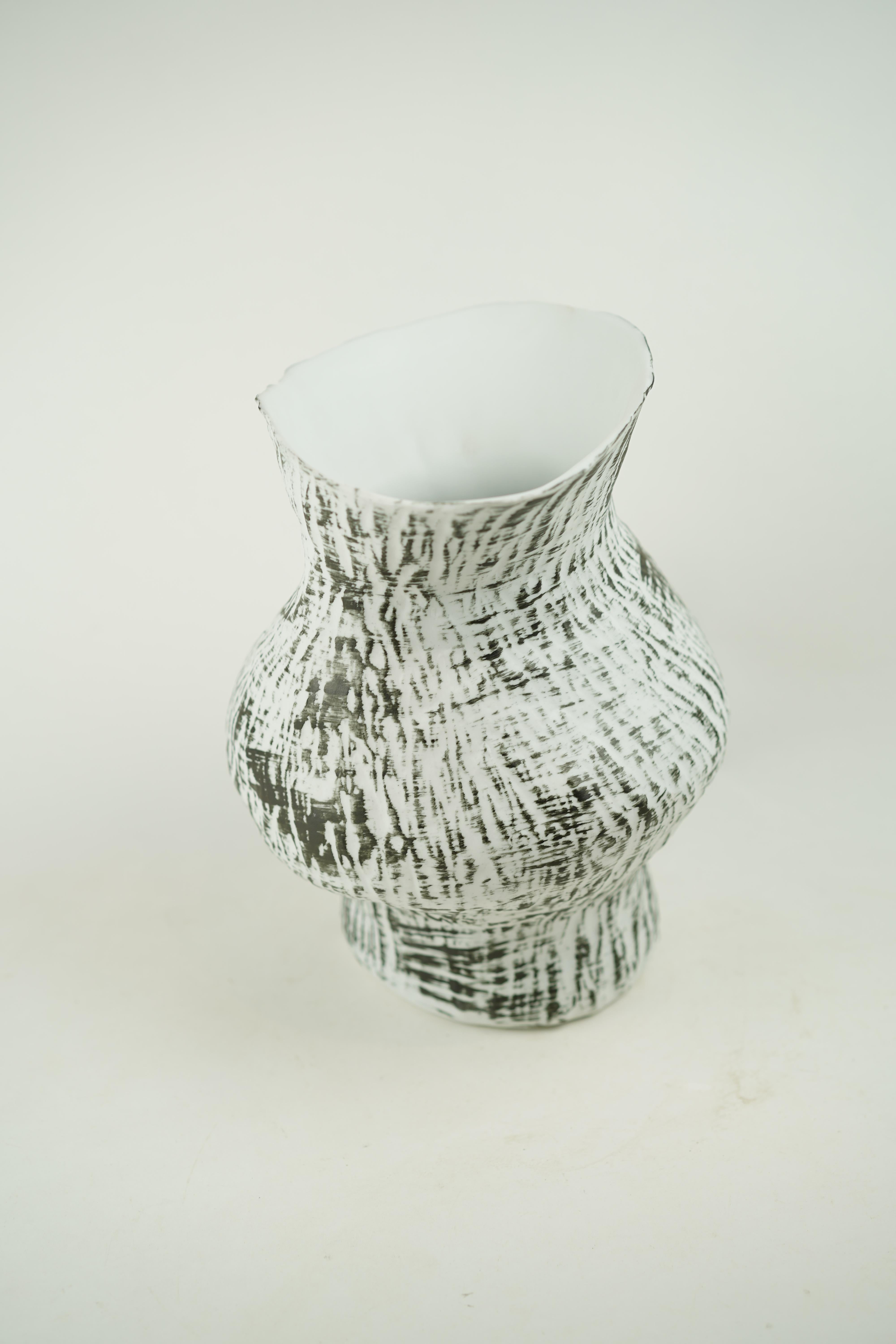 Hand-Crafted Wabi Sabi Surface Vase, Available in 2 Colours For Sale
