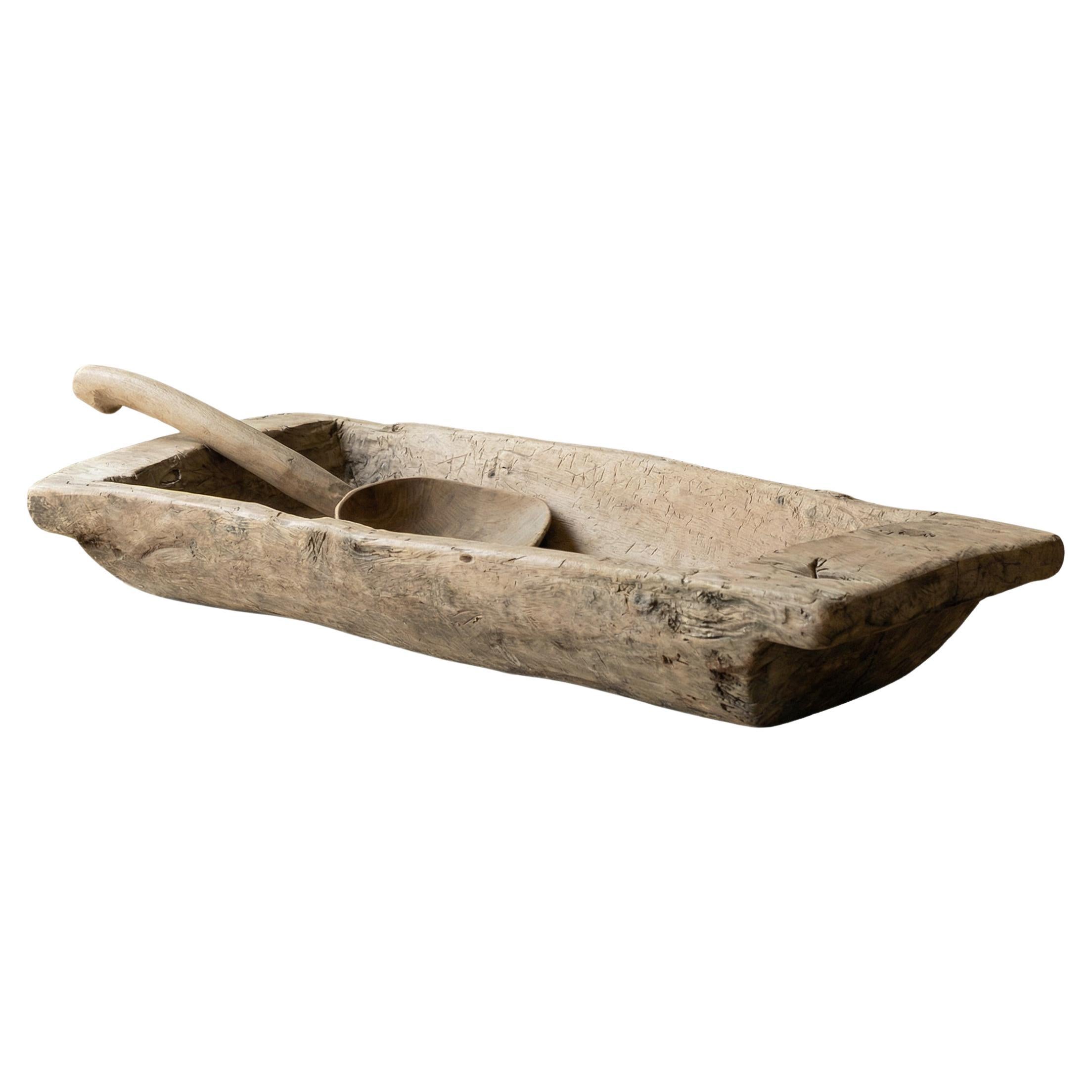 Wabi Sabi - Swedish Hand-Carved Wooden Dough Trough - 18th–Early 19th Century