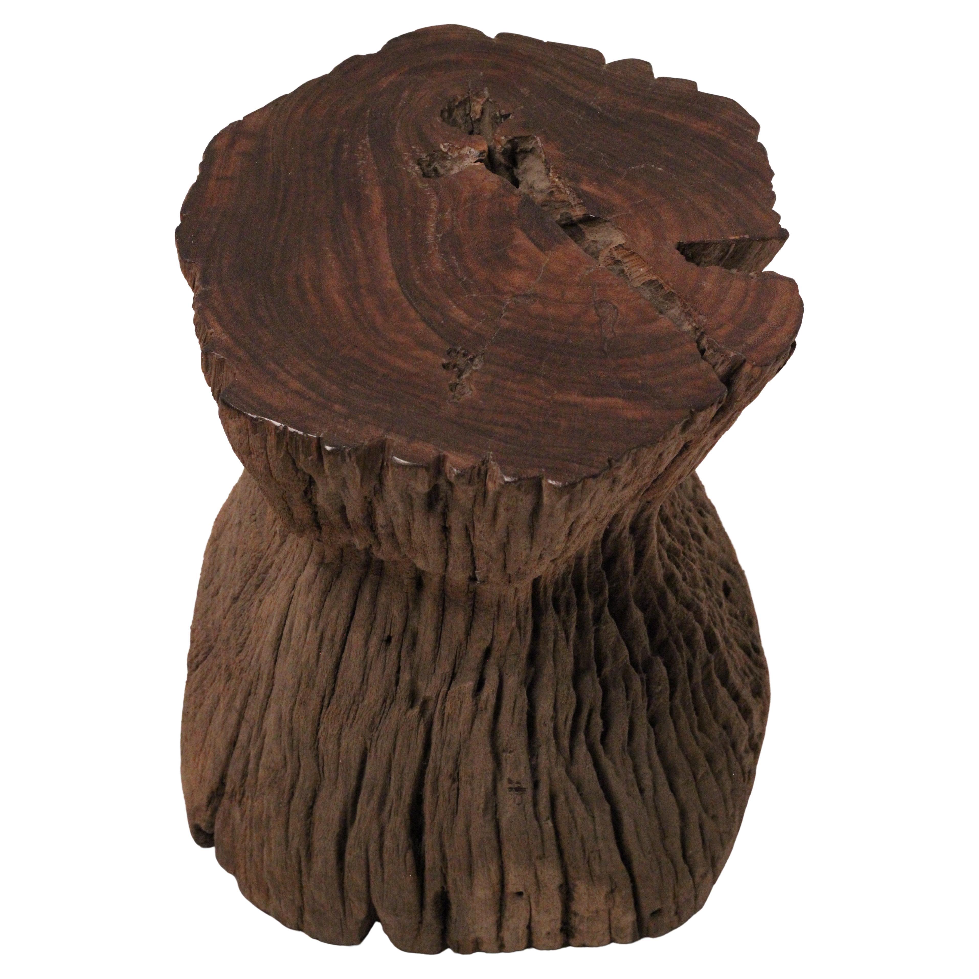 Wabi-Sabi Teak Root Stool or Side Table, Lombok Indonesia, 20th Century For Sale 4