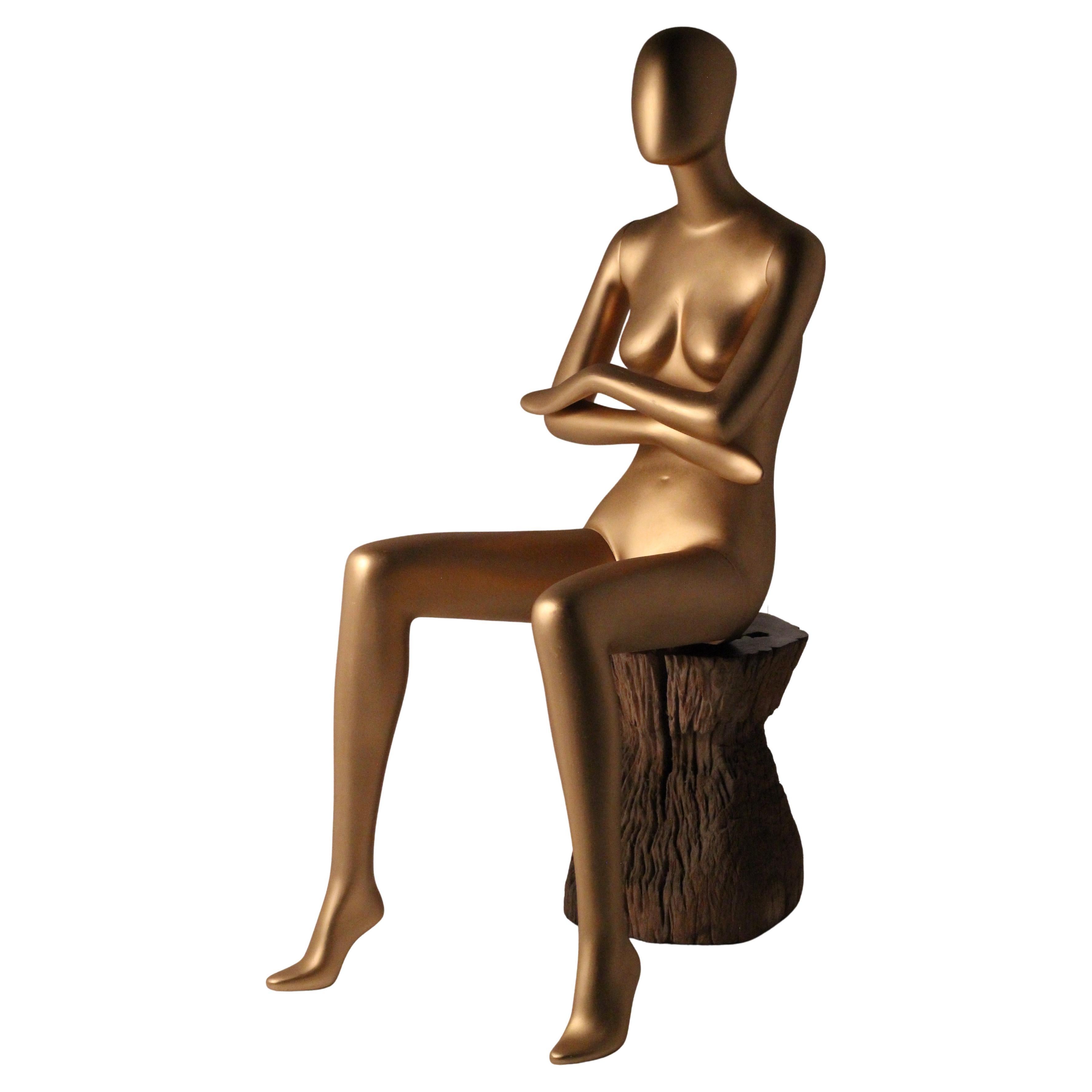 Wabi-Sabi Teak Root Stool or Side Table, Lombok Indonesia, 20th Century For Sale 8