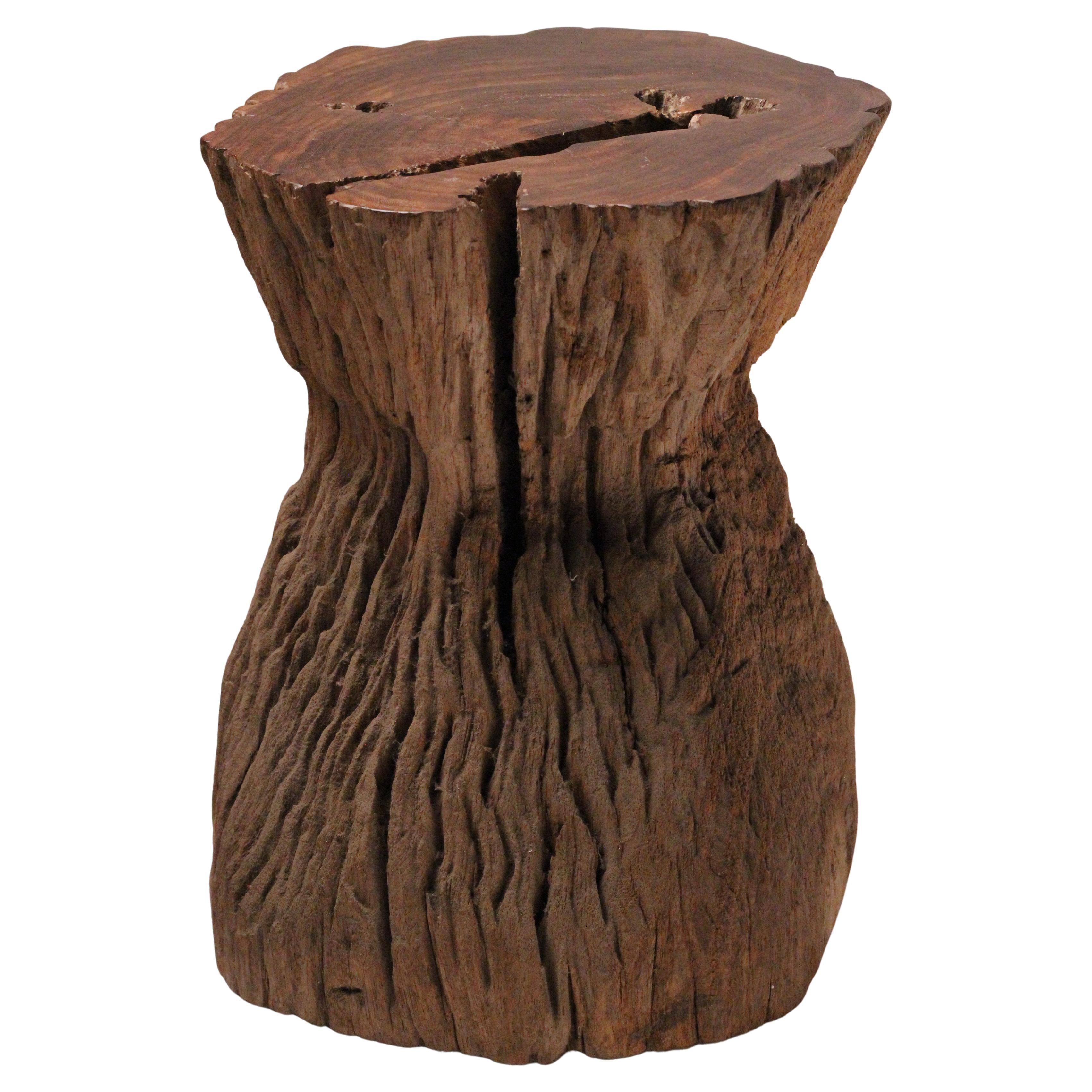 Organic Modern Wabi-Sabi Teak Root Stool or Side Table, Lombok Indonesia, 20th Century For Sale
