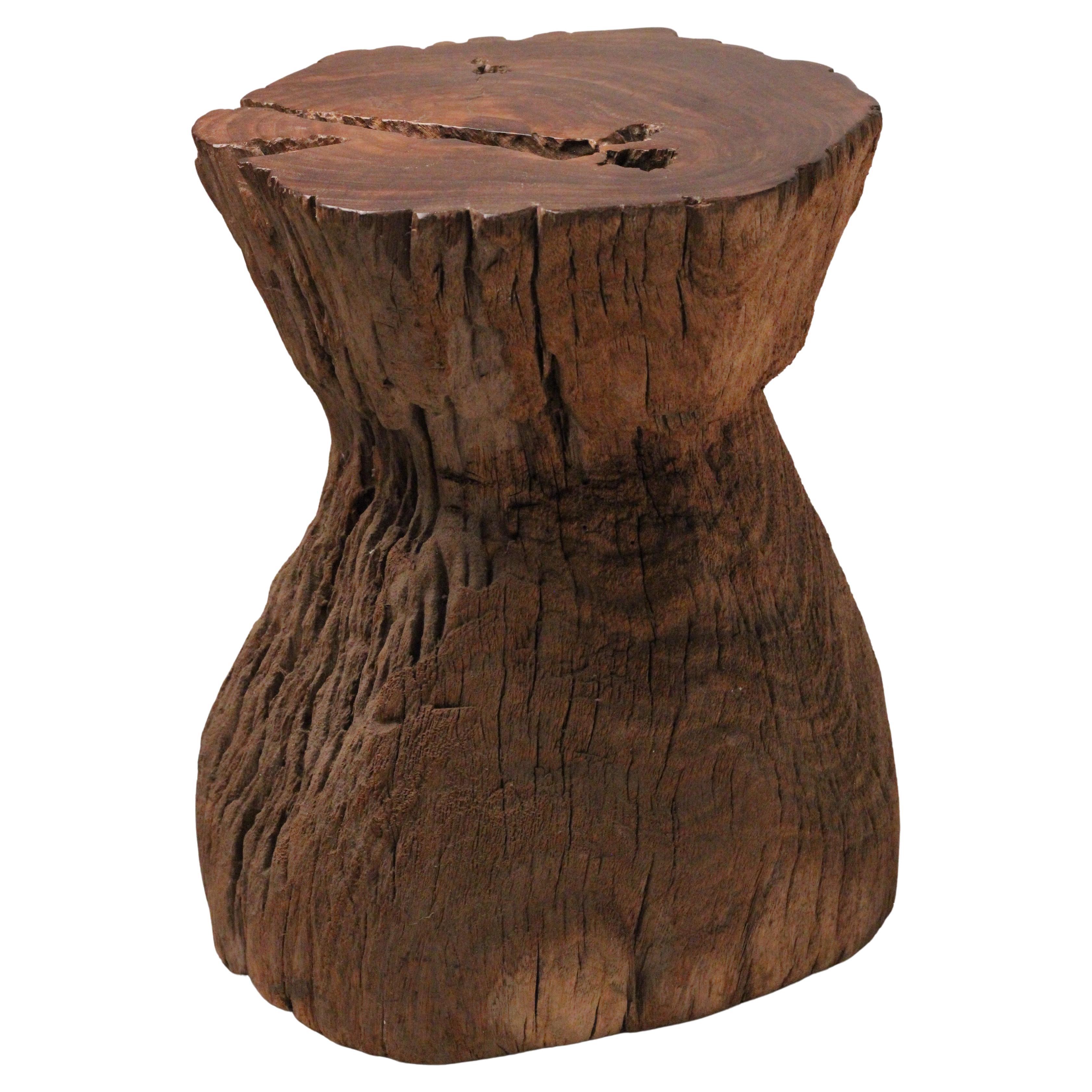 Indonesian Wabi-Sabi Teak Root Stool or Side Table, Lombok Indonesia, 20th Century For Sale