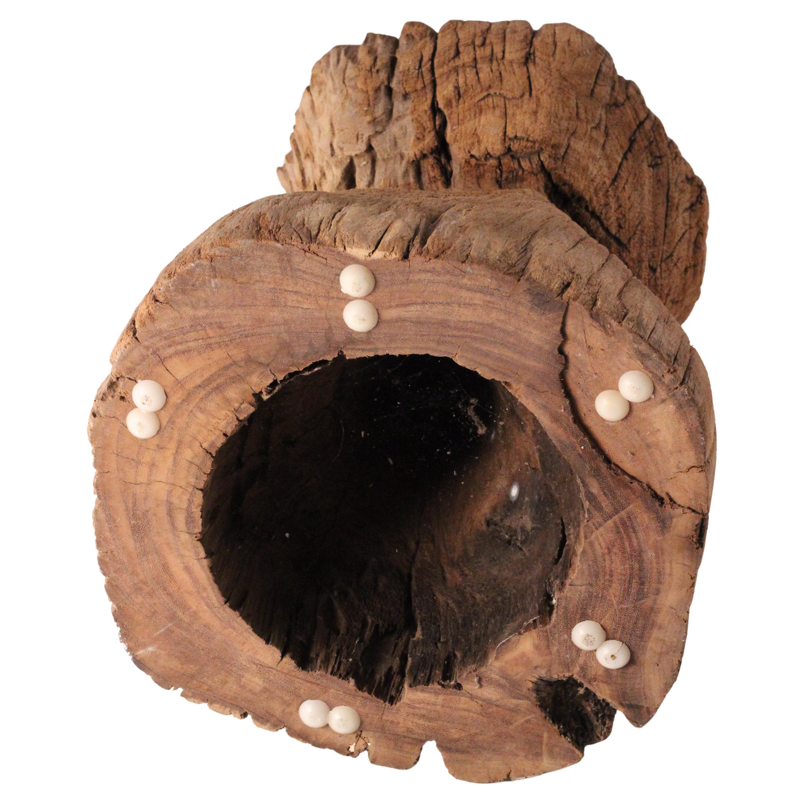 Wabi-Sabi Teak Root Stool or Side Table, Lombok Indonesia, 20th Century In Distressed Condition For Sale In London, GB