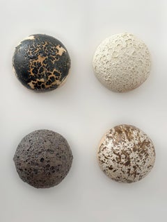 Wabi Sabi Textured Stoneware Ceramic Small Wall Sculpture by Maku Ceramic