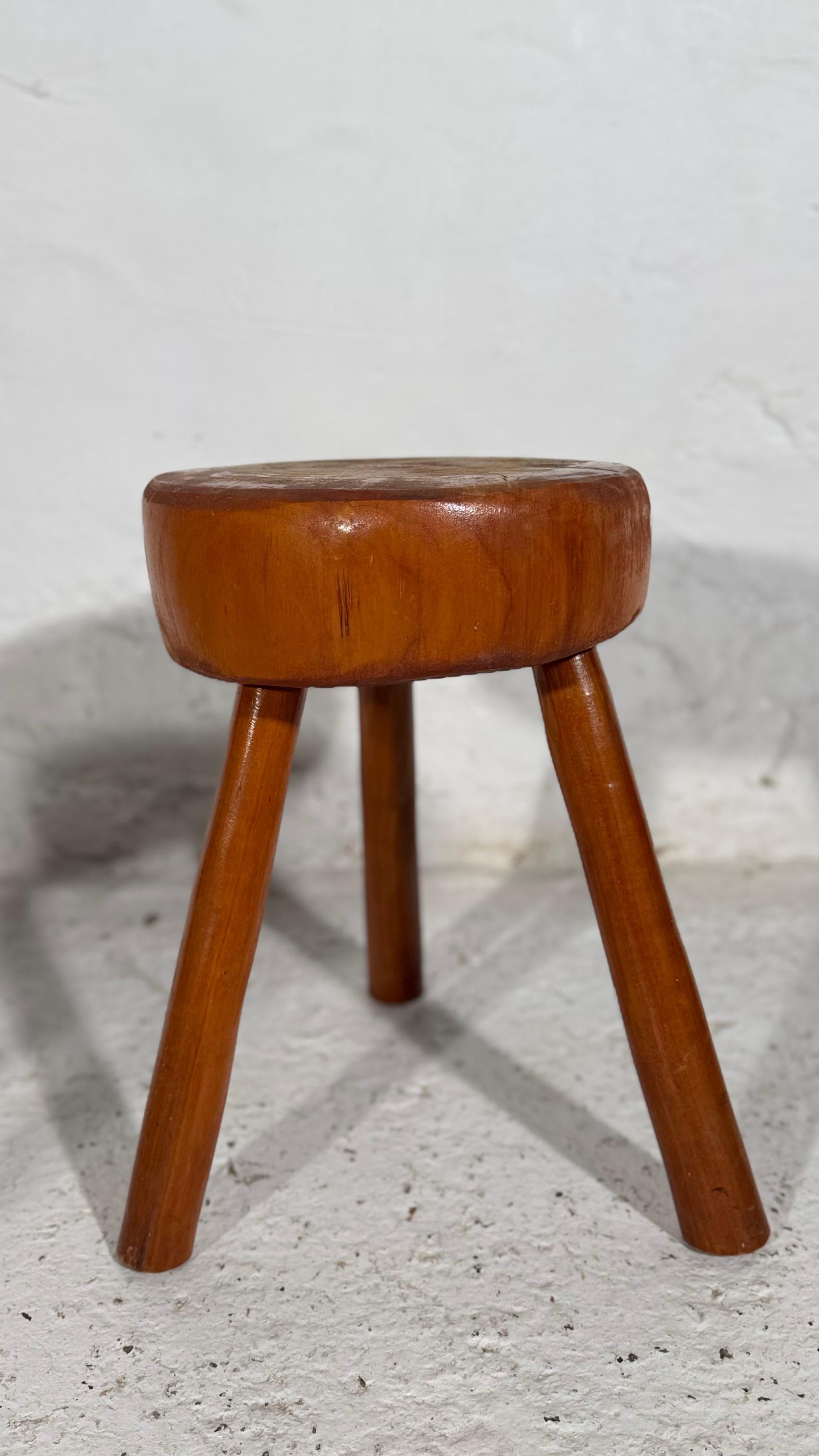 Wabi Sabi tripod stools, France 1960s, Set Of Two. For Sale 4