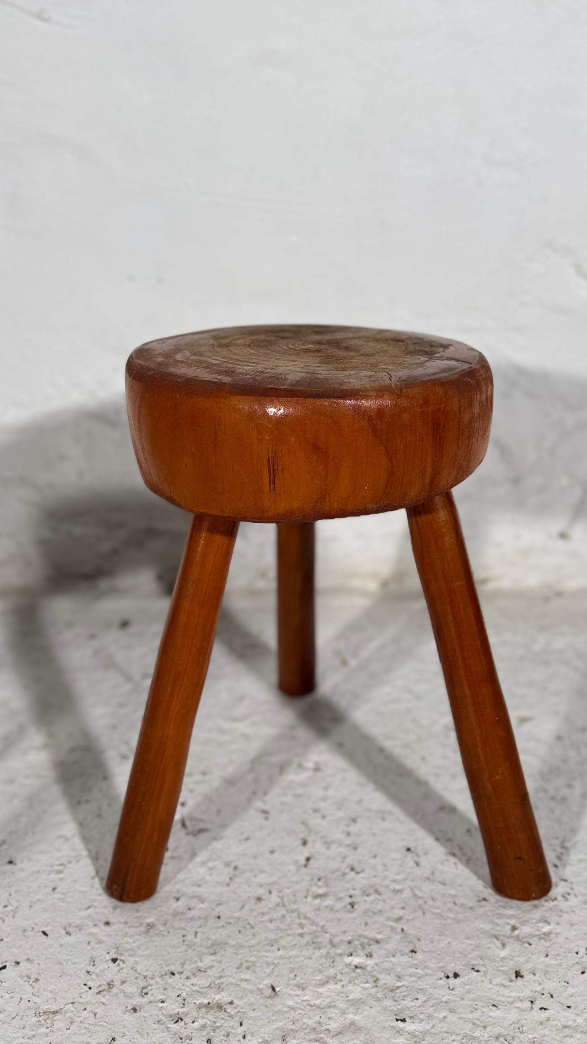 Wabi Sabi tripod stools, France 1960s, Set Of Two. For Sale 5