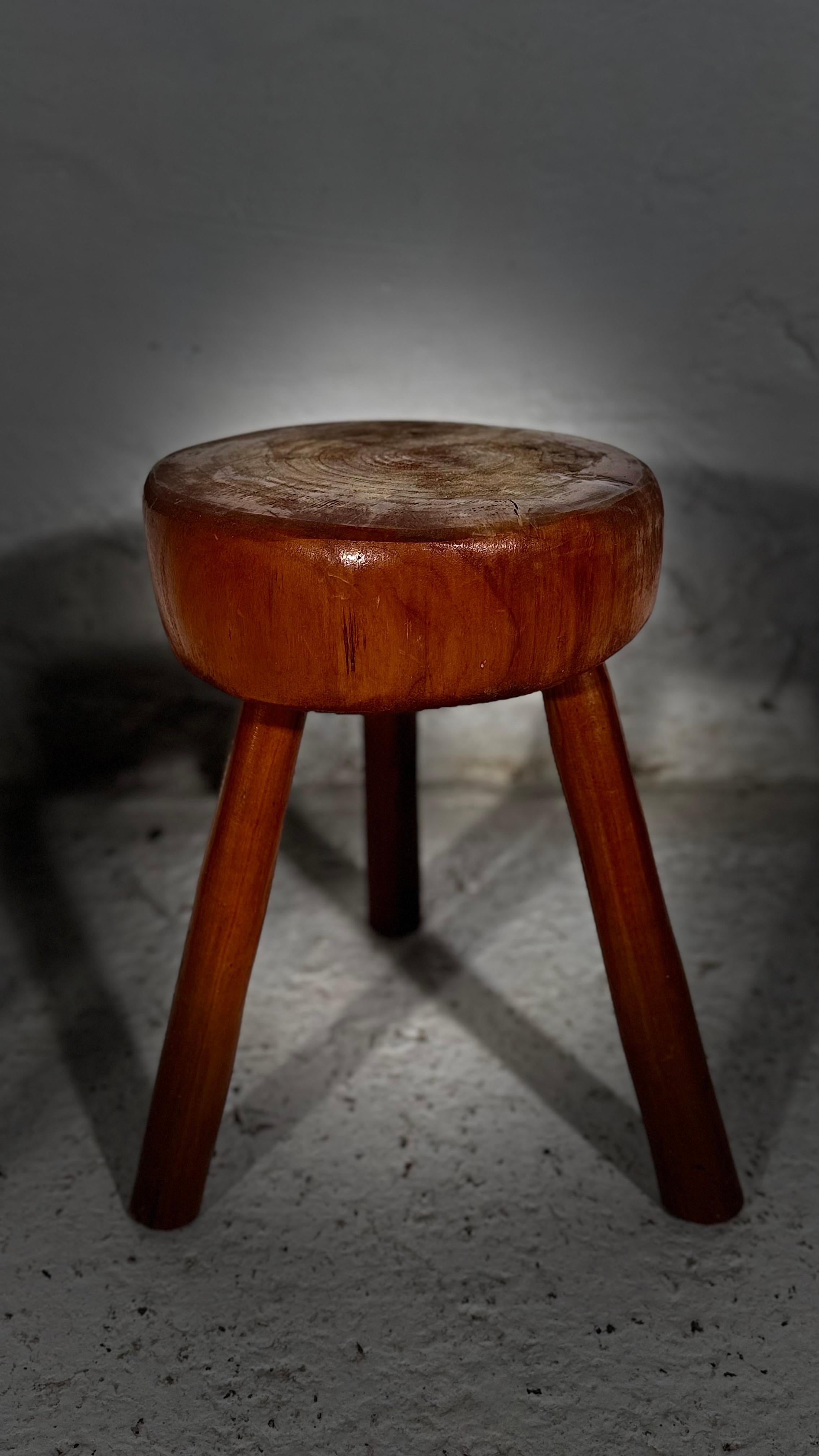 Wabi Sabi tripod stools, France 1960s, Set Of Two. For Sale 6