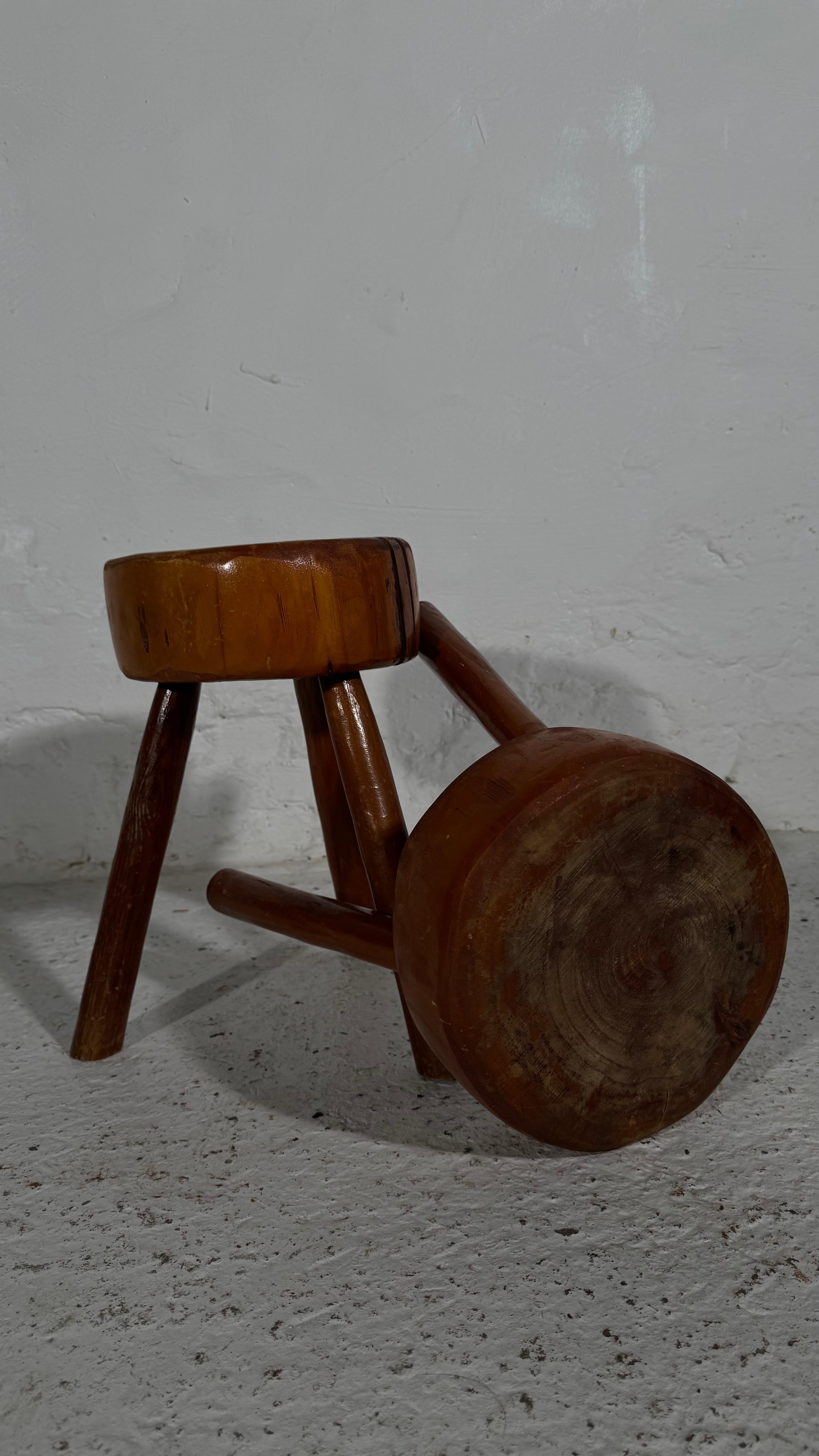 Wabi Sabi tripod stools, France 1960s, Set Of Two. For Sale 1
